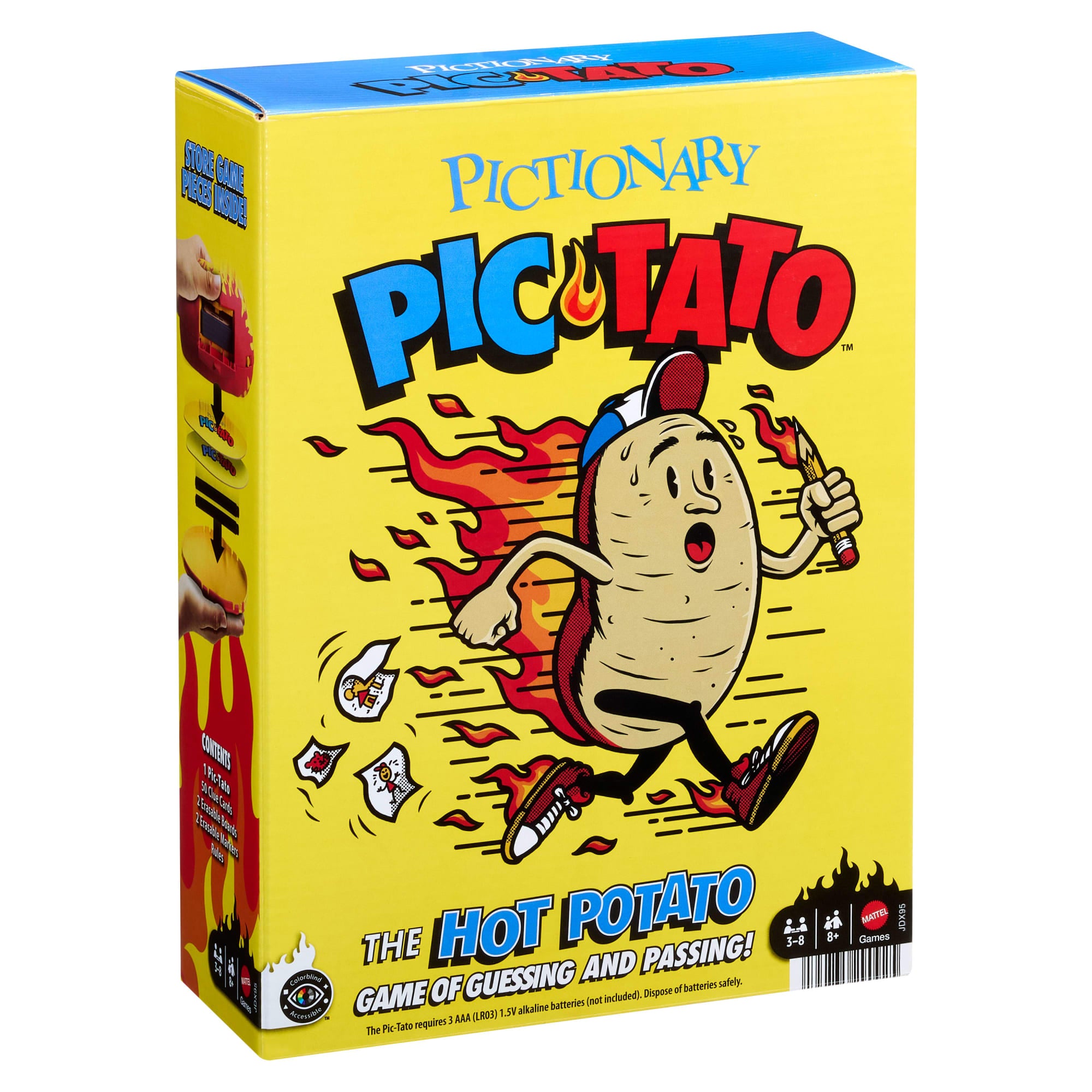 fisher price Pictionary Pic-Tato Hot Potato Game, Talks And Plays Music, Family Game For Kids, Adults And Game Night