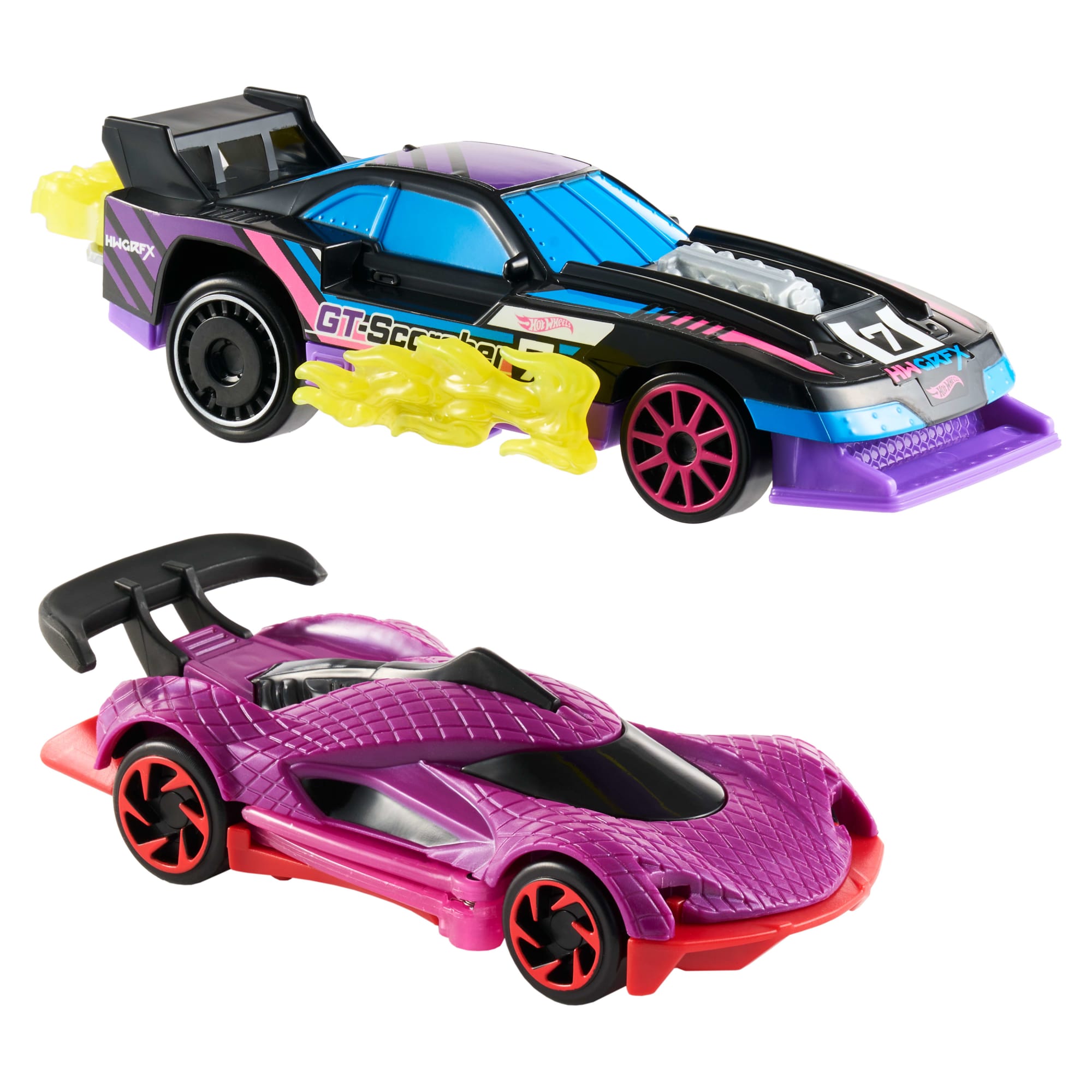 fisher price Hot Wheels Let's Race Activate! 2-Pack, Gt-Scorcher & Street Shrieker Toy Cars With Surprise Reveal