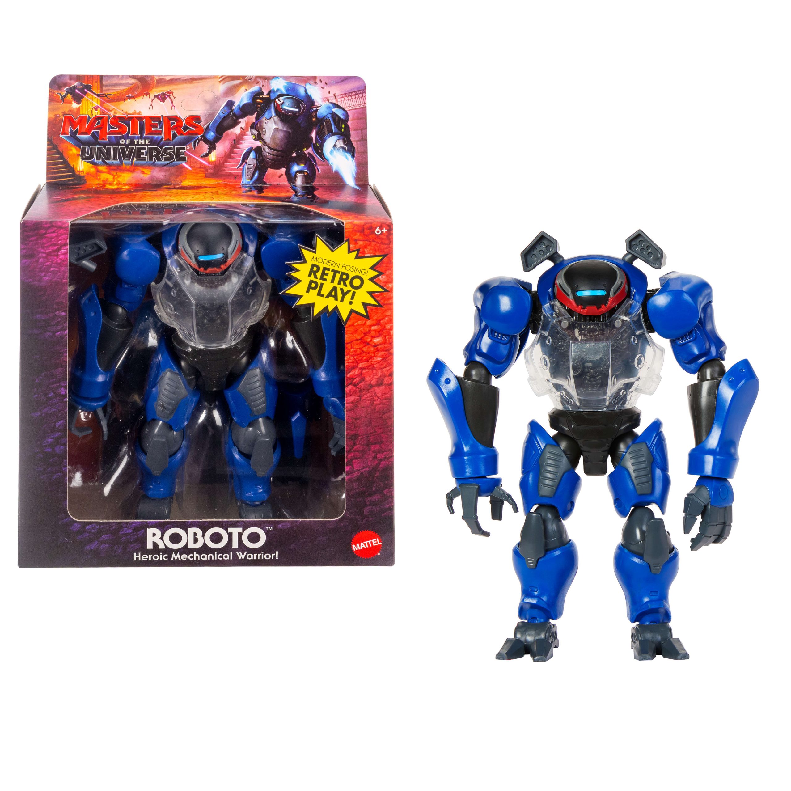 fisher price Masters Of The Universe 2026 Movie Origins Deluxe Roboto Action Figure Toy,?Mechanical Warrior