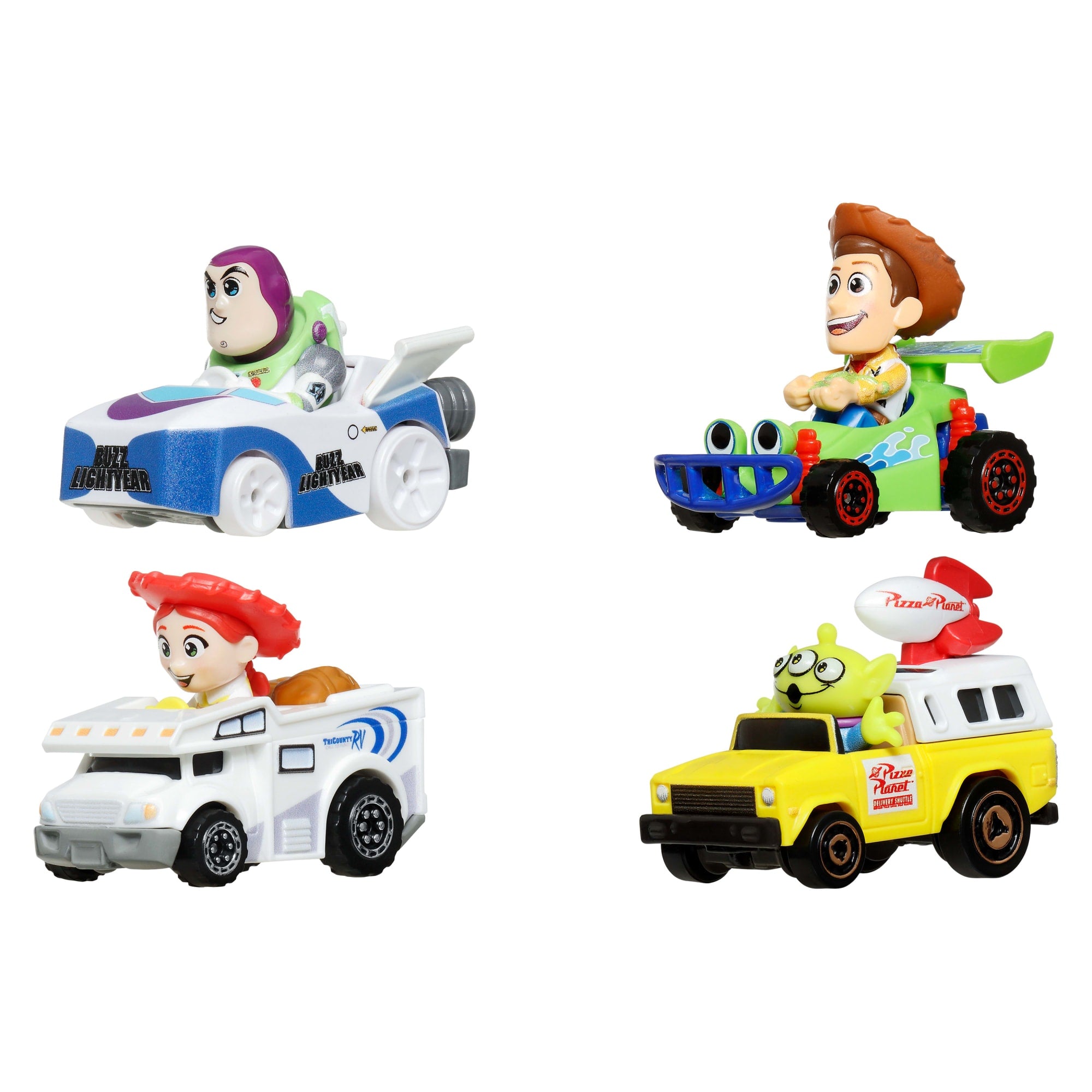 fisher price Hot Wheels Racerverse, Set Of 4 Die-Cast Hot Wheels Cars With Pop Culture Characters As Drivers
