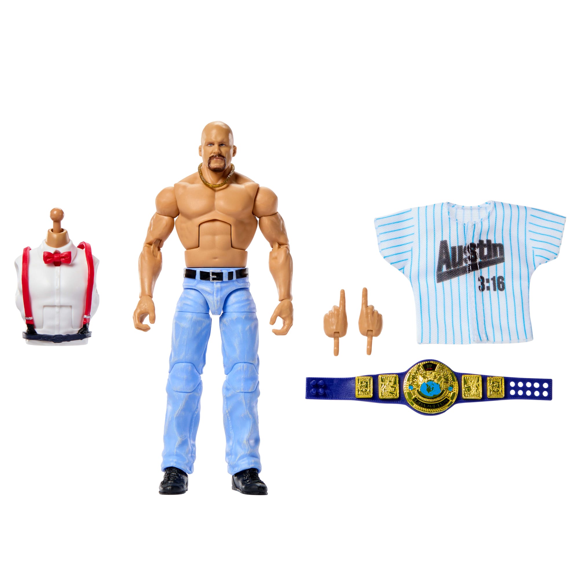 fisher price WWE Elite Legends ??Stone Cold?? Steve Austin Action Figure & Accessories, Series 30 6-Inch Set