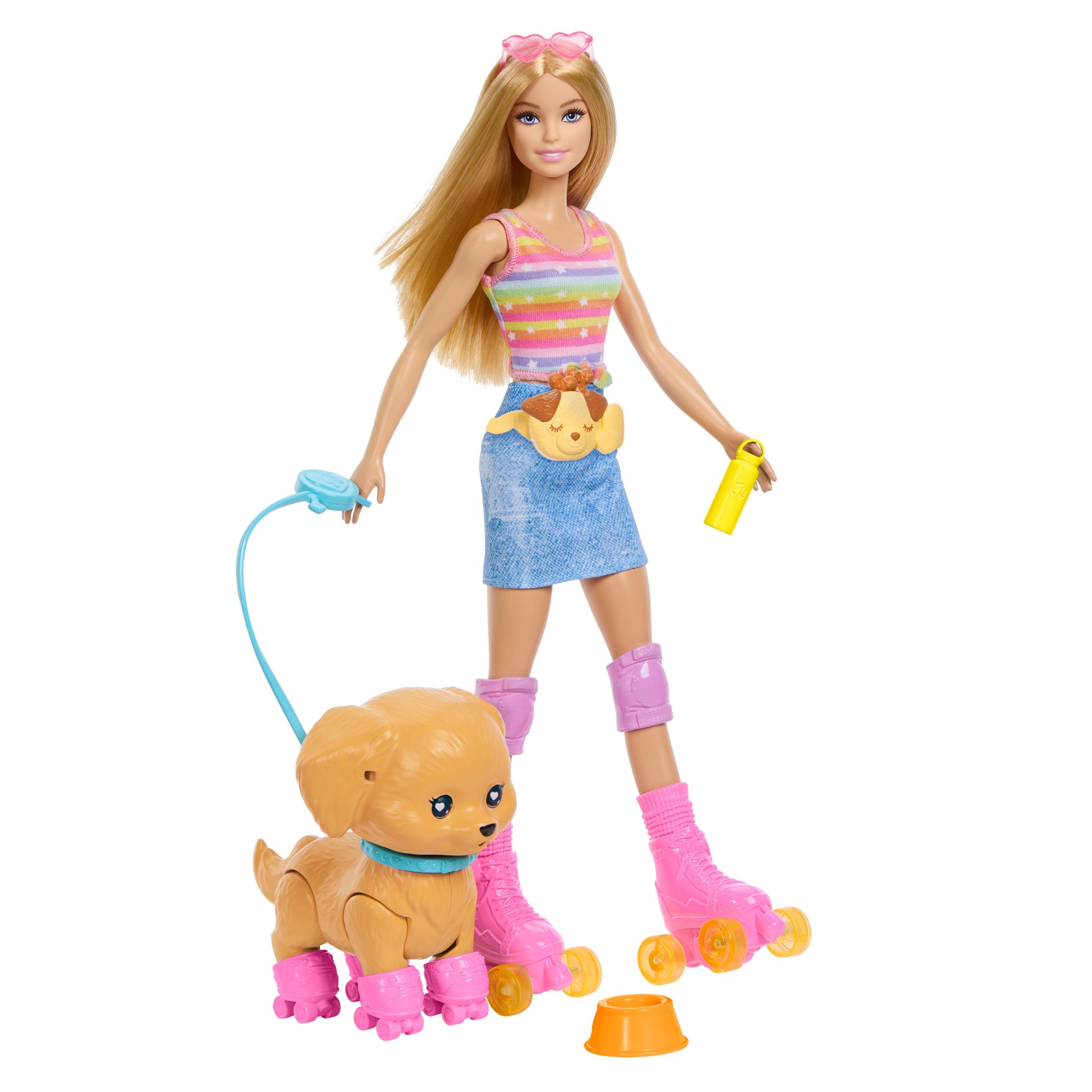 fisher price Barbie Pets Skate And Run Pup Blonde Doll With Puppy, Skates, And Accessories