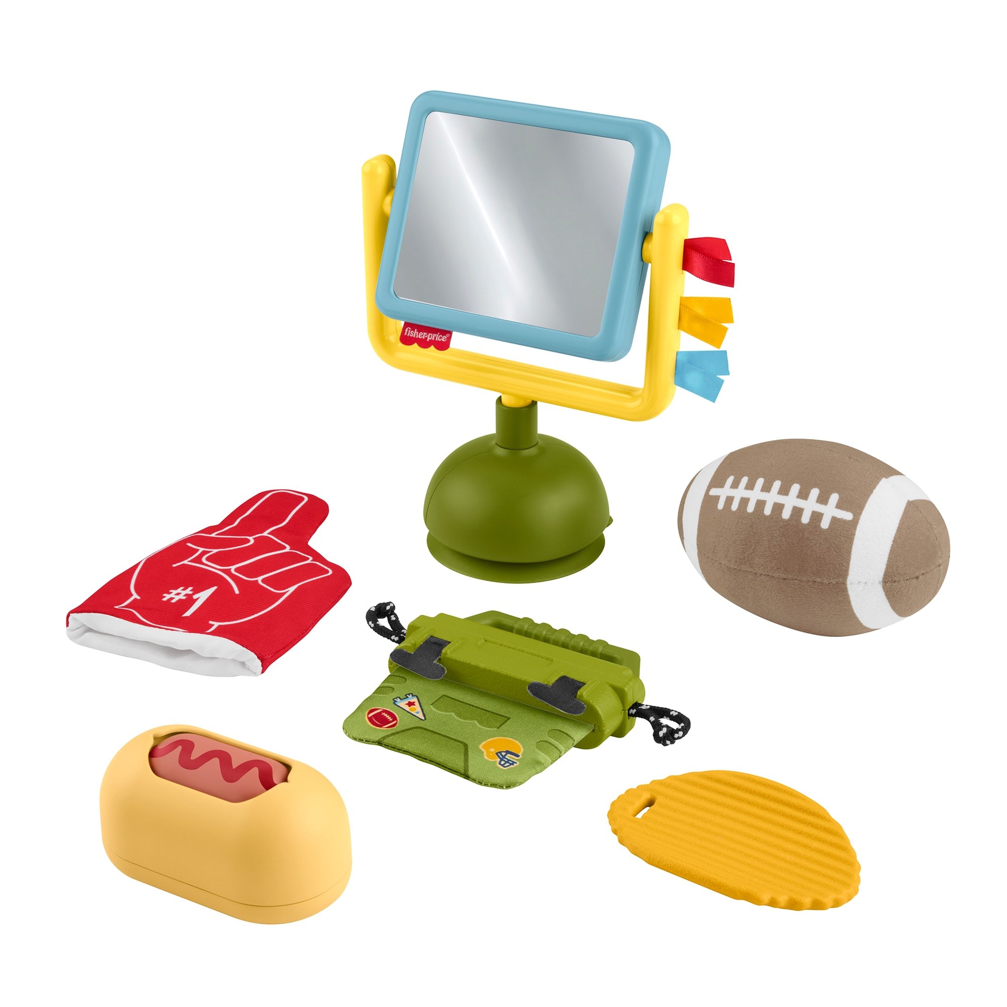 fisher price Fisher-Price Mini Me Moments Tiny Tailgater Set, 6-Piece Baby Sensory Activity Toys