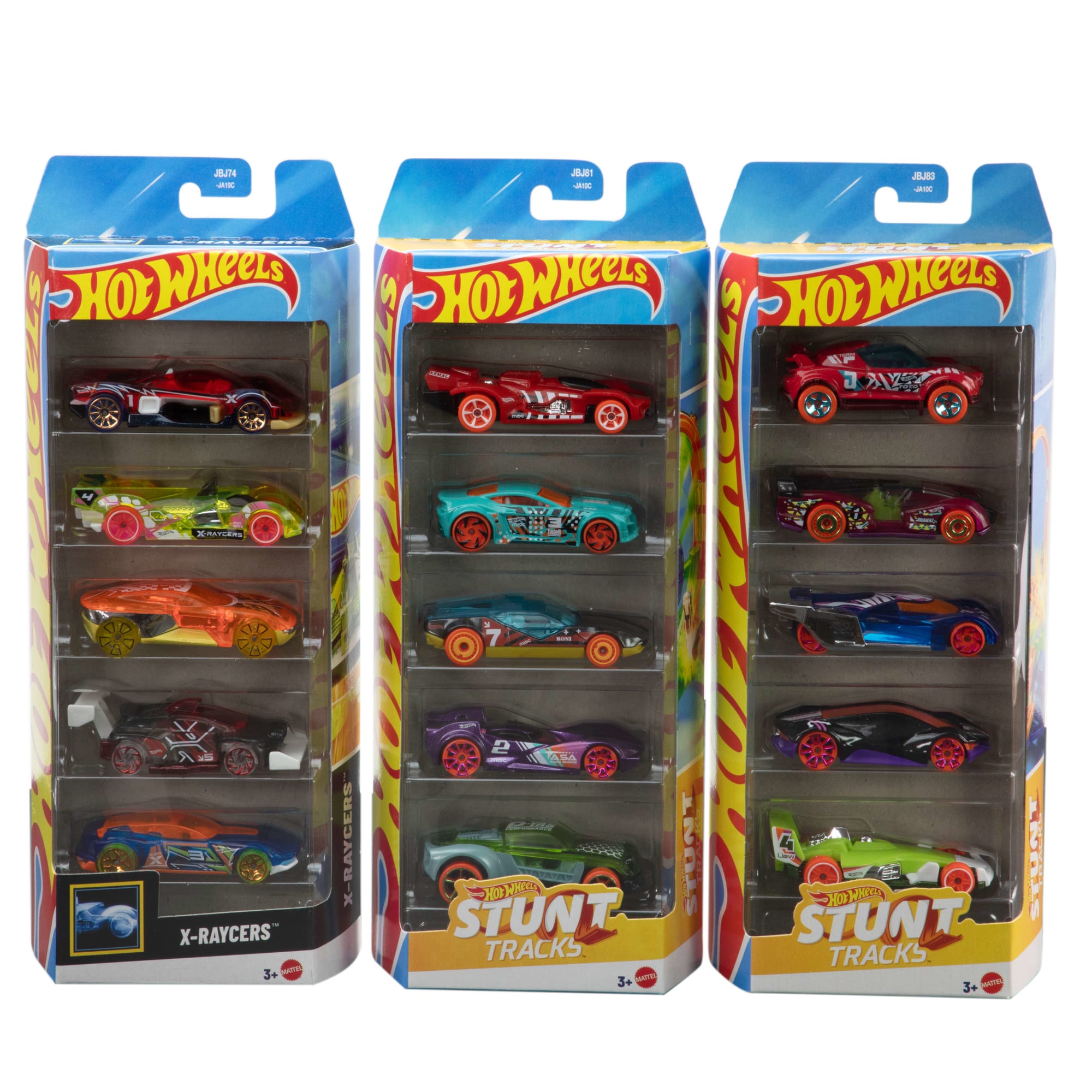 fisher price Hot Wheels 5-Pack Bundle Toy Cars Or Trucks, 15 Themed 1:64 Scale Vehicles