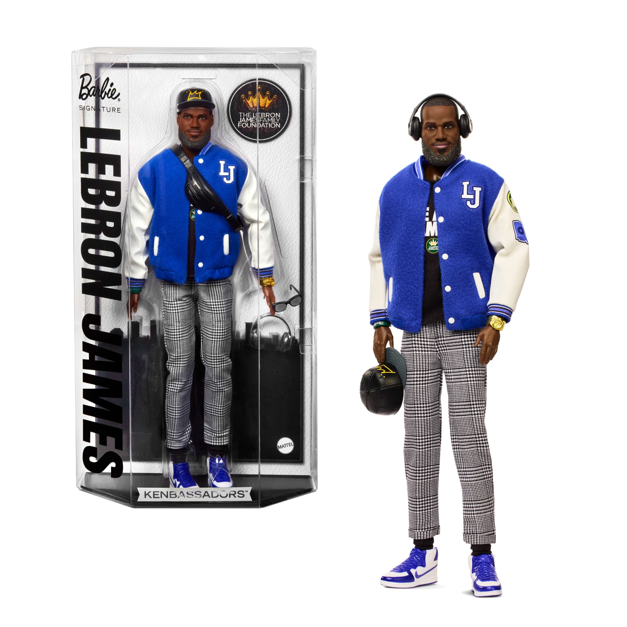 fisher price Barbie Signature Lebron James Kenbassadors Doll Collectible With Varsity Jacket Outfit & Accessories