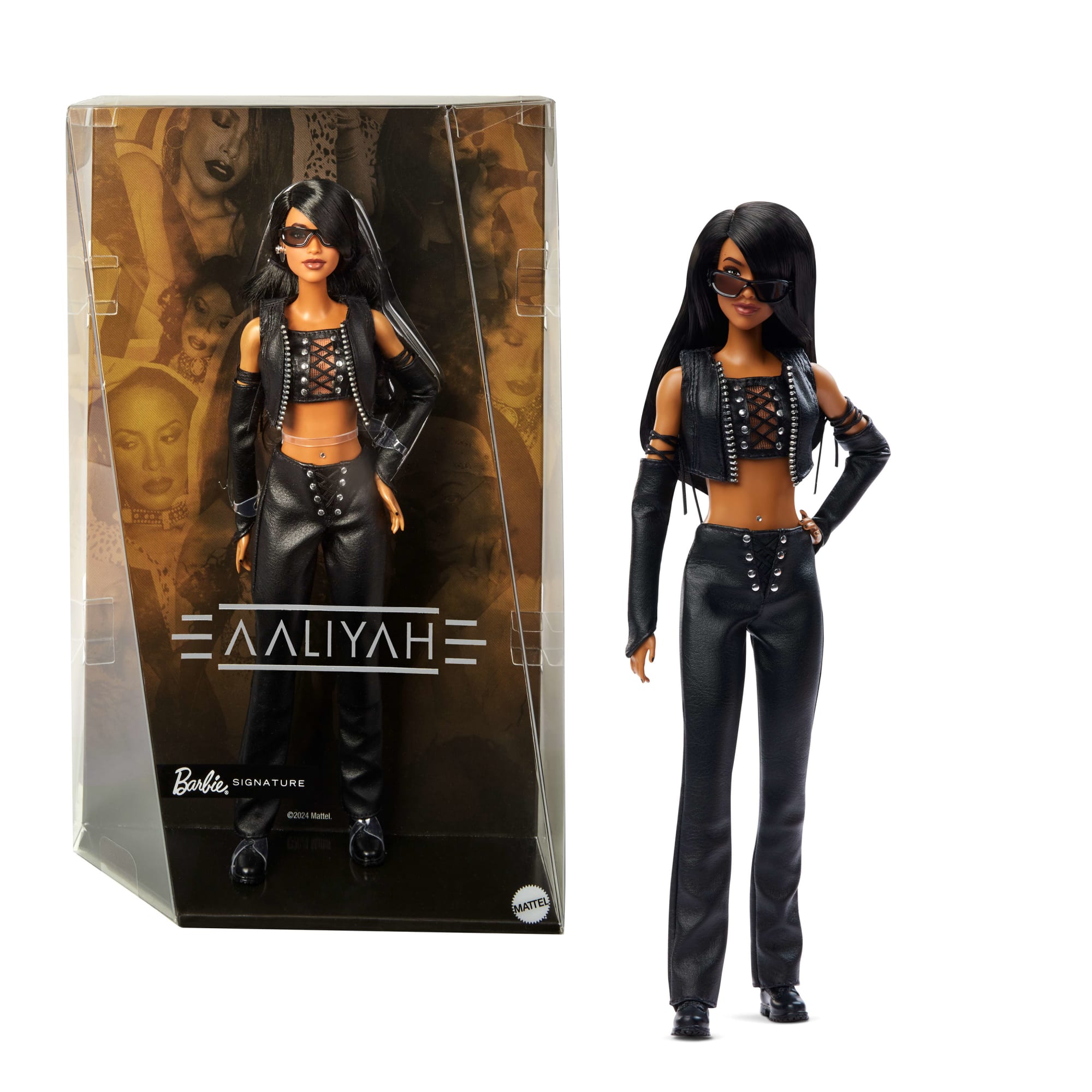 fisher price Barbie-Poup??e Signature Aaliyah de Collection-Avec Tenue en Similicuir