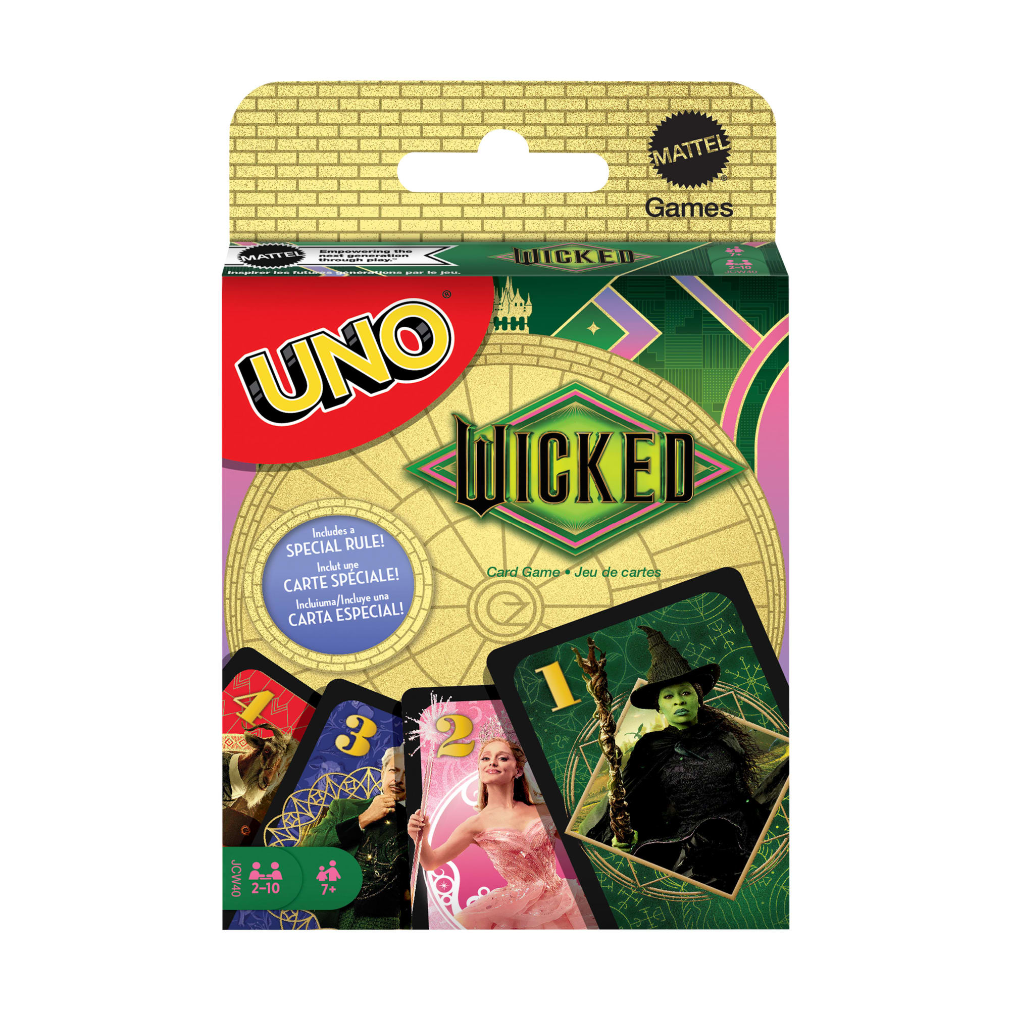fisher price UNO Wicked Card Game For Kid, Adult & Family Nights Inspired By The Movie