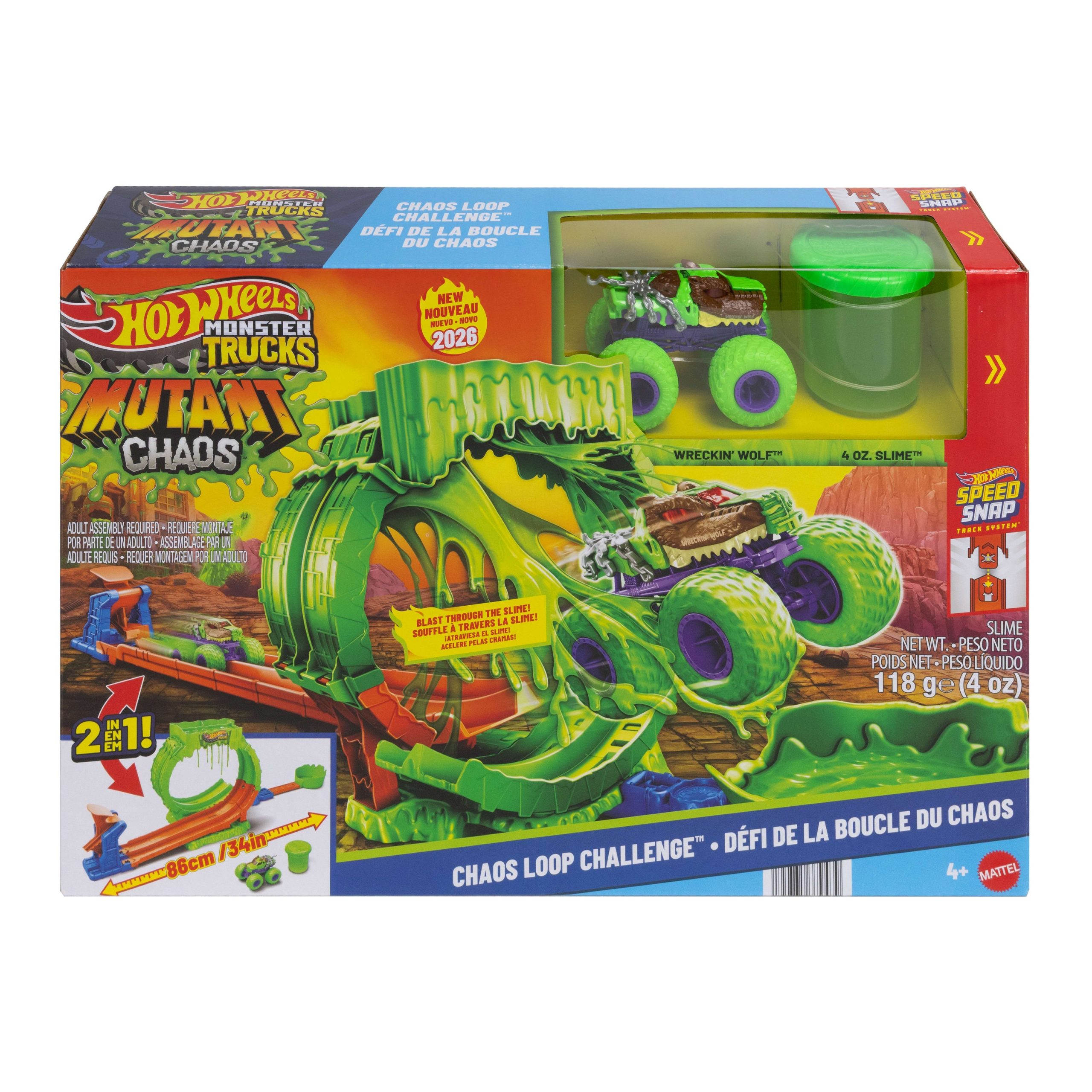 fisher price Hot Wheels Monster Trucks Veh??culo de Juguete Mutant Chaos Slime
