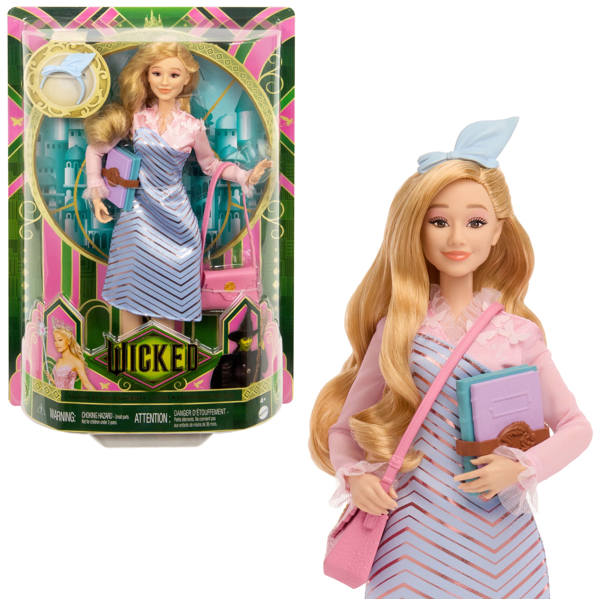 fisher price Universal Pictures?? Wicked Glinda At Shiz University Fashion Doll With Removable Fashions & Accessories