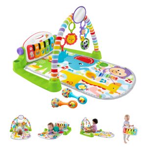 fisher price Fisher-Price Deluxe Kick & Play Piano Baby Gym Learning Toy & Newborn Rattle Maracas