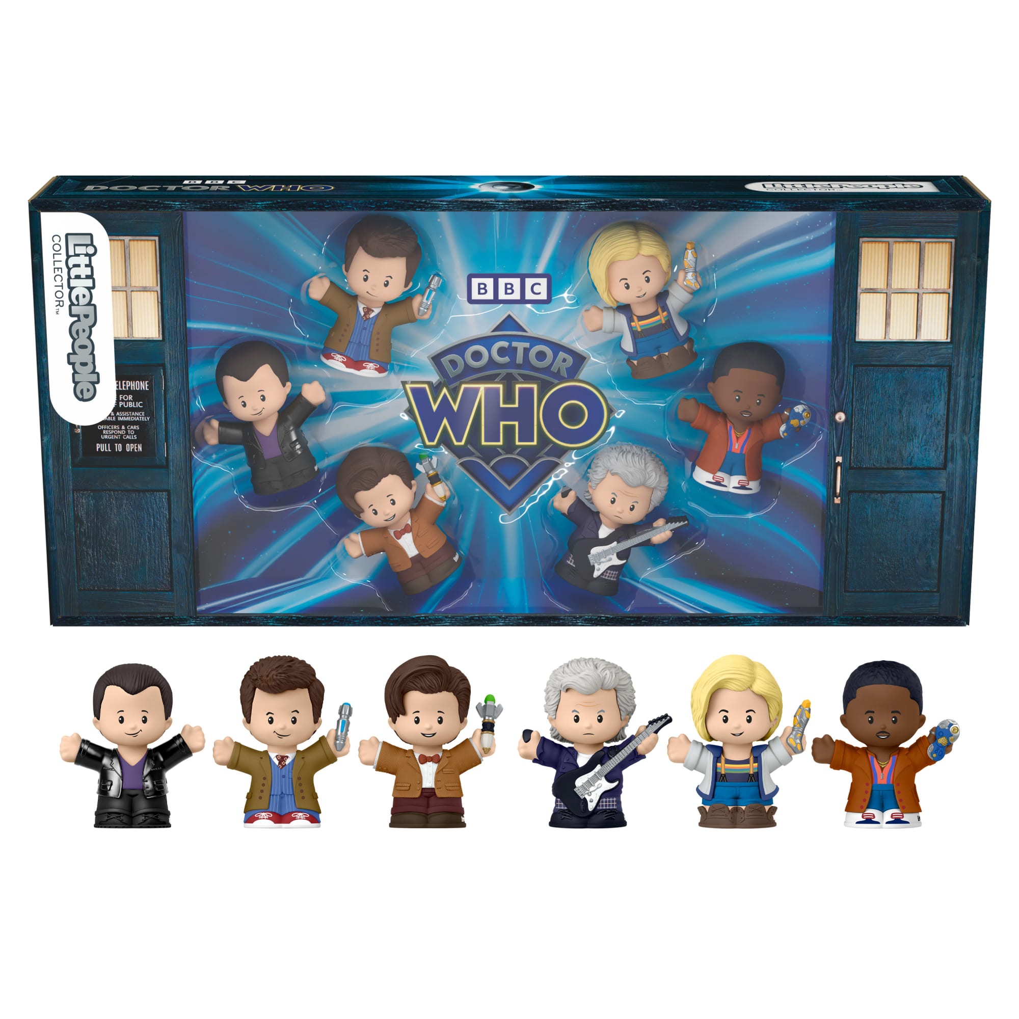 fisher price Little People Collector Doctor Who Tv Series Special Edition Set For Adults & Fans, 6 Figures