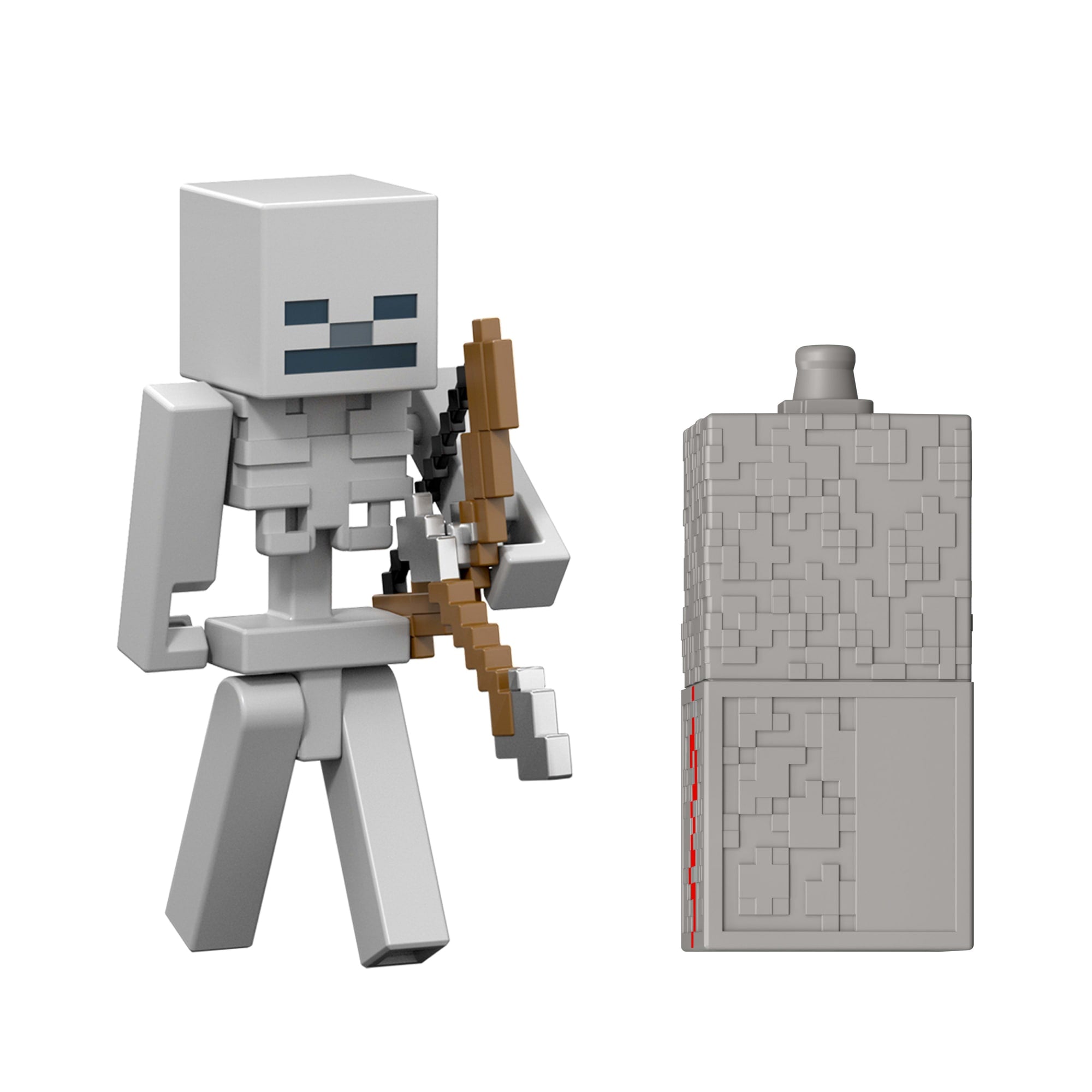 fisher price Minecraft Skeleton Action Figure & Accessory Set, 3.25-Inch Scale Collectible Toy & Building Piece