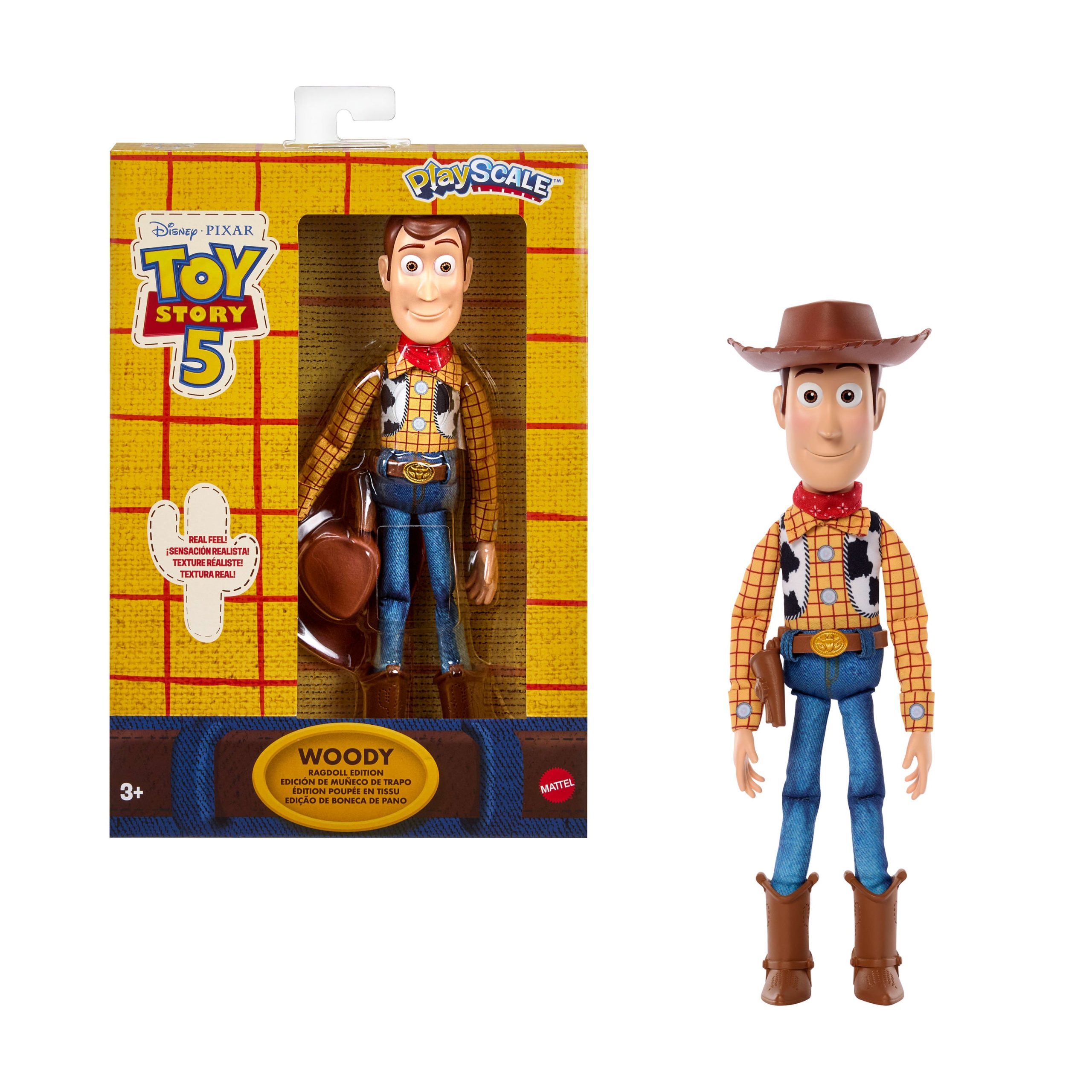 fisher price Disney And?Pixar Toy Story 5?Woody?Ragdoll?Edition Figure, 7 Inch?Playscale?Movie Accurate