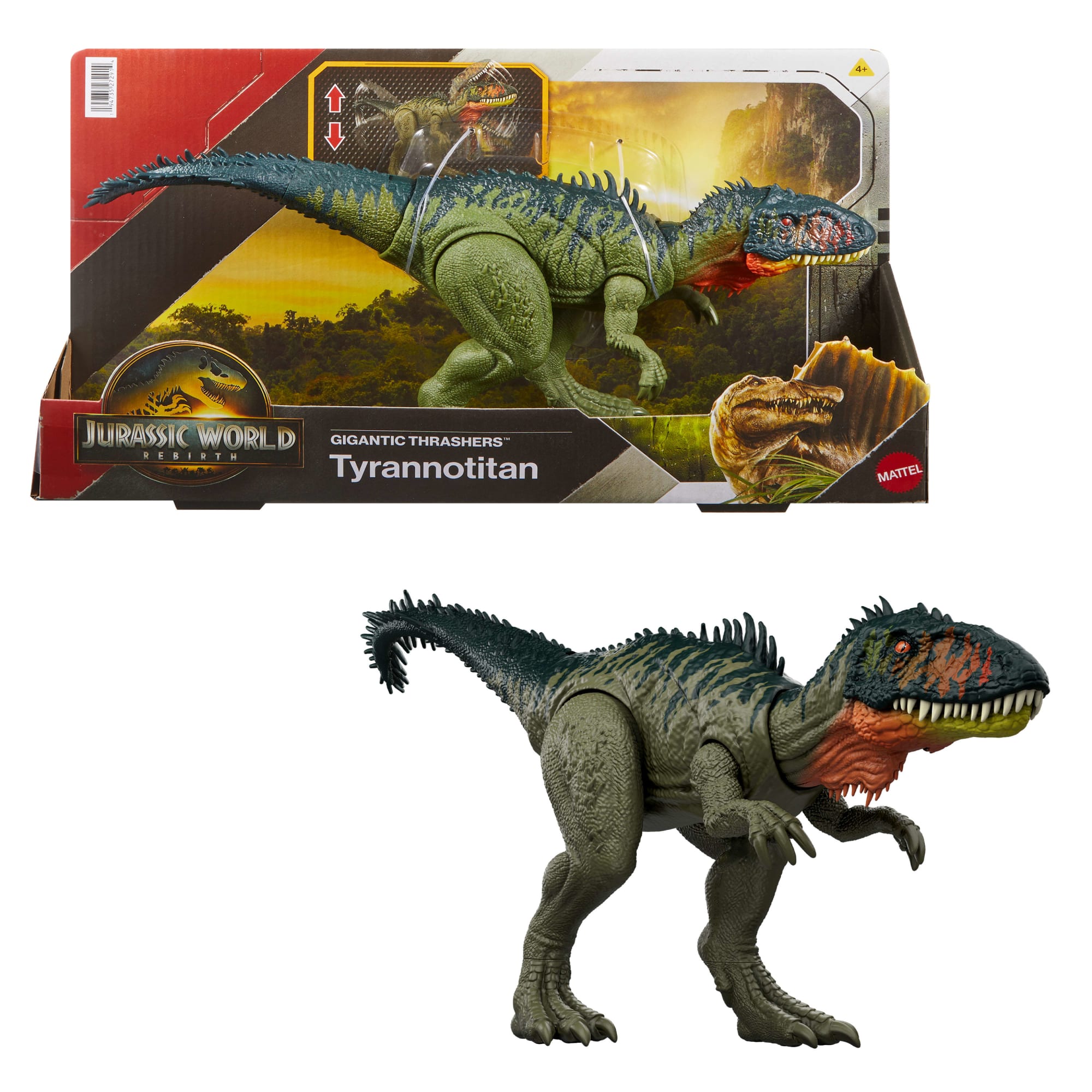 fisher price Jurassic World Dinossauro de Brinquedo Rebirth Rastreadore Gigantes Tyrannotitan
