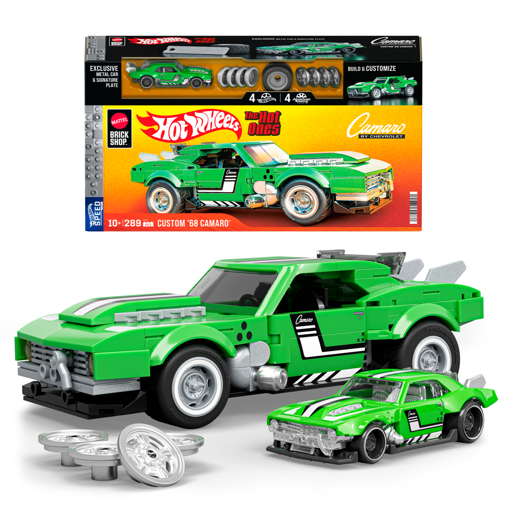 fisher price Mattel Brick Shop Hot Wheels Camaro Custom 1968, 289 Pi??ces, de Collect
