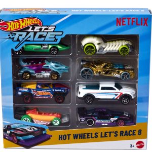 fisher price Hot Wheels Let's Race 8-Pack, Set Of 8 1:64 Scale Toy Cars From The Netflix Show