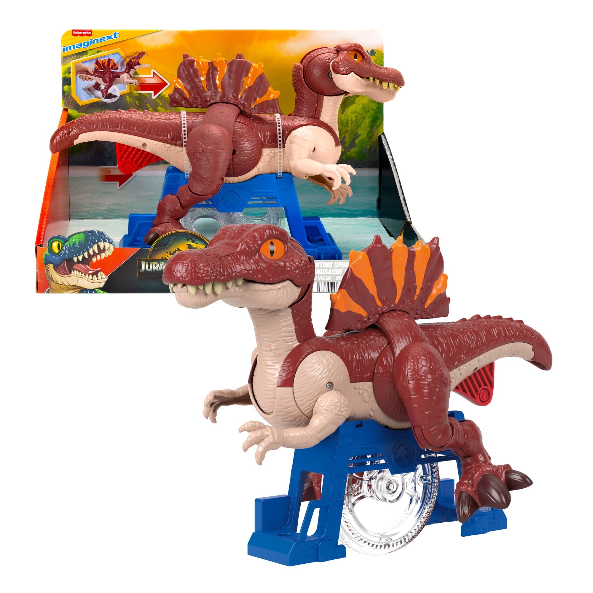 fisher price Imaginext Jurassic World Dinosaurio de Juguete Rebirth Spinosaurus Corredor