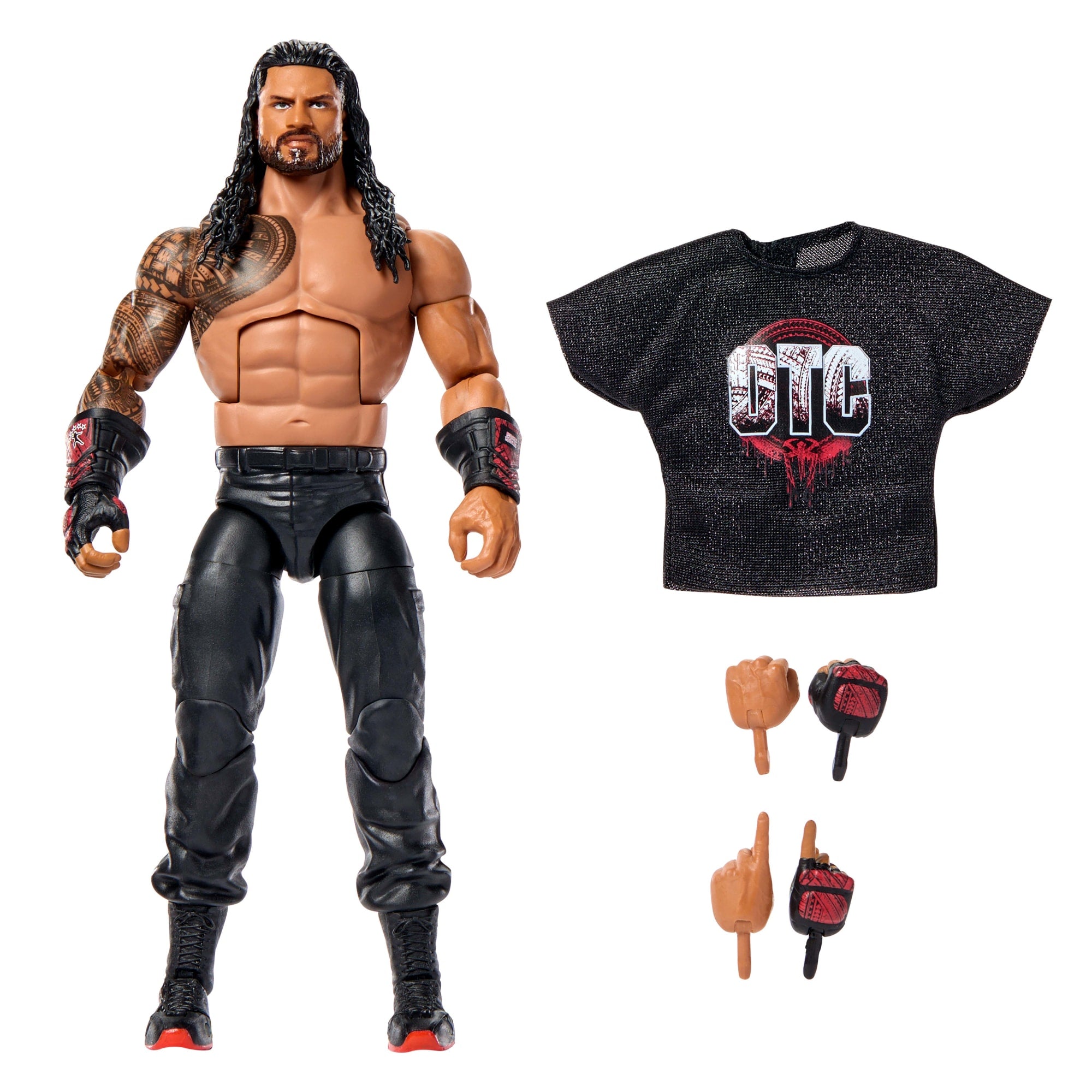 fisher price WWE Elite Roman Reigns Action Figure, Series #123 Set, 6-Inch Collectible With Accessories