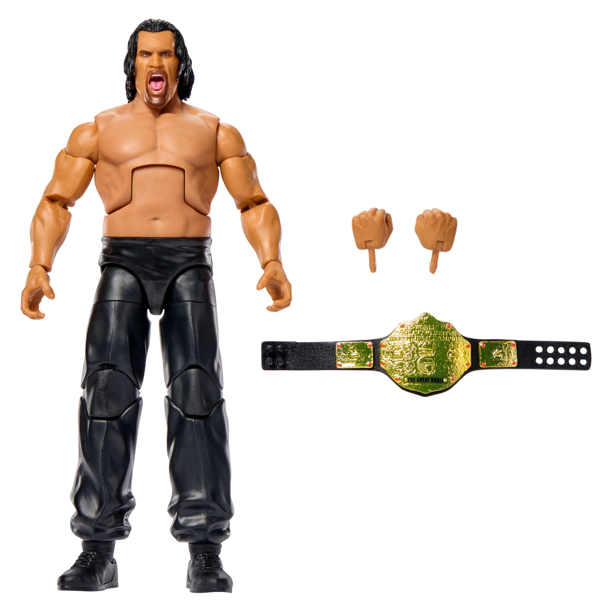 fisher price WWE Elite Great Khali Smash Action Figure, Series #123 Set, 6-Inch Collectible With Accessories