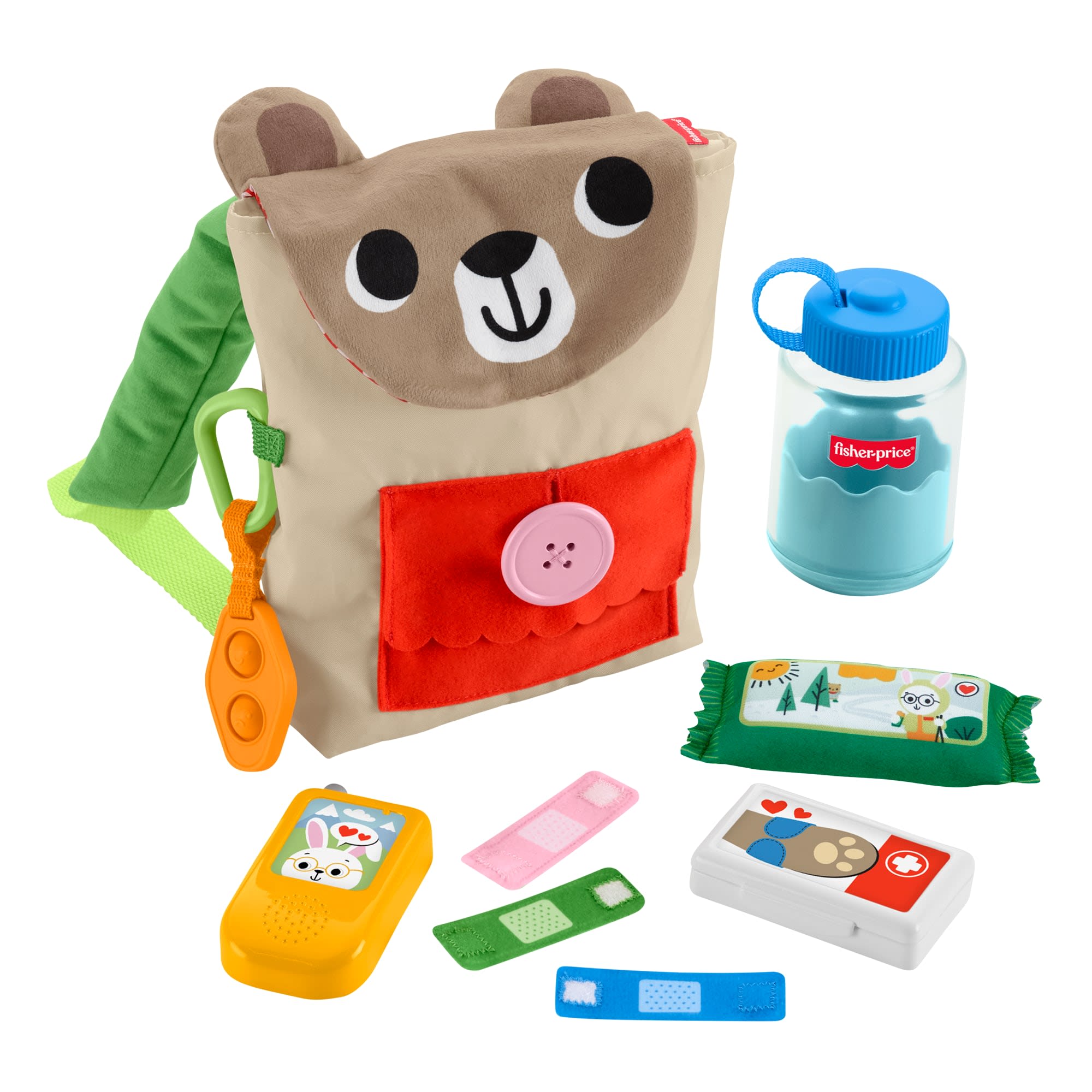 fisher price Fisher-Price Infant Juguete para Beb??s Mochila para Acampar de Osito