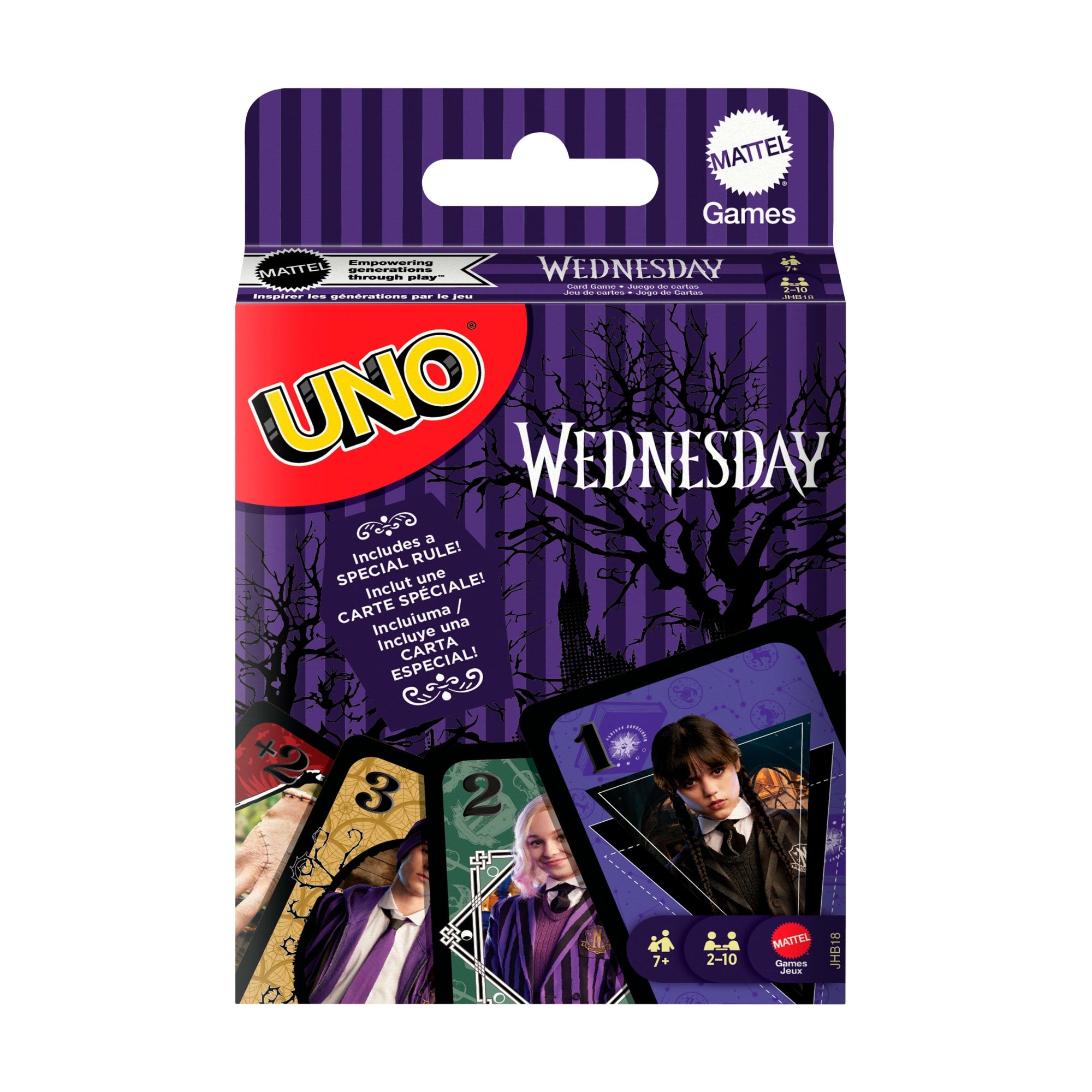 fisher price UNO Wednesday Card Game For Kid, Adult & Family Nights, Toy Collectible Inspired By The Series