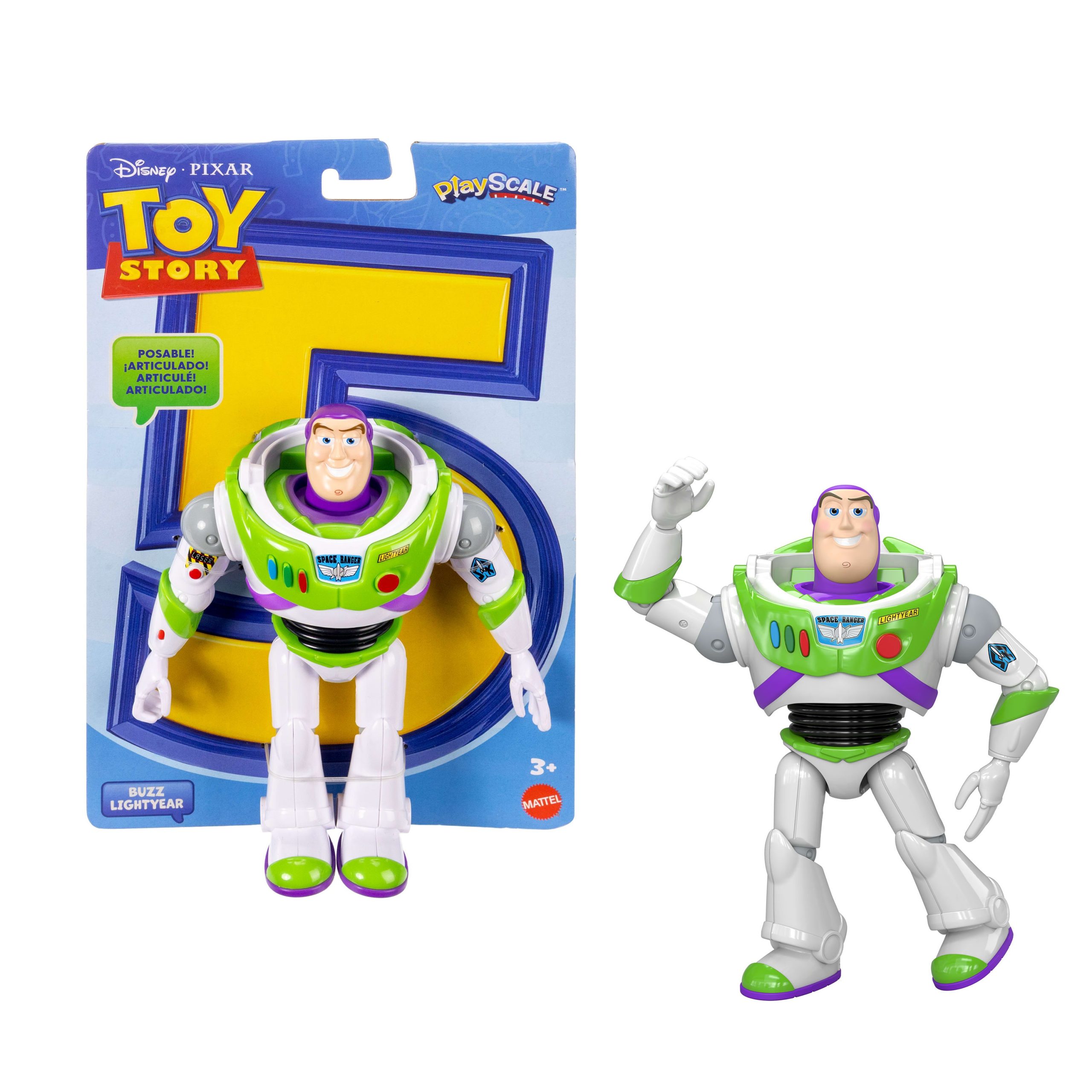 fisher price Disney And Pixar Toy Story Buzz Lightyear Action Figure 7 Inch Tall, 10 Posable Joints, Playscale