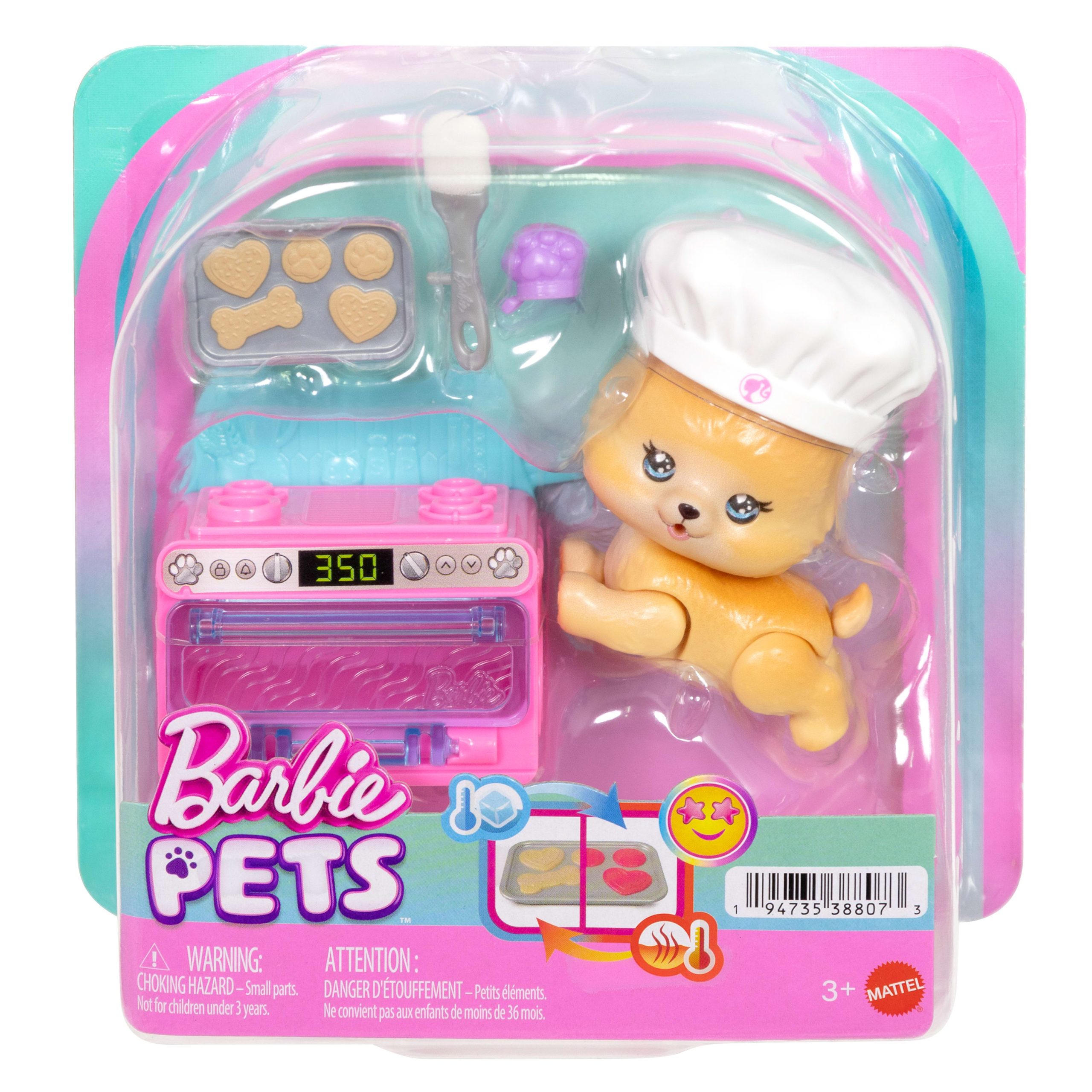 fisher price Barbie Dream Squad Pet Puppy With Baking-Themed, Color-Changing Accessories