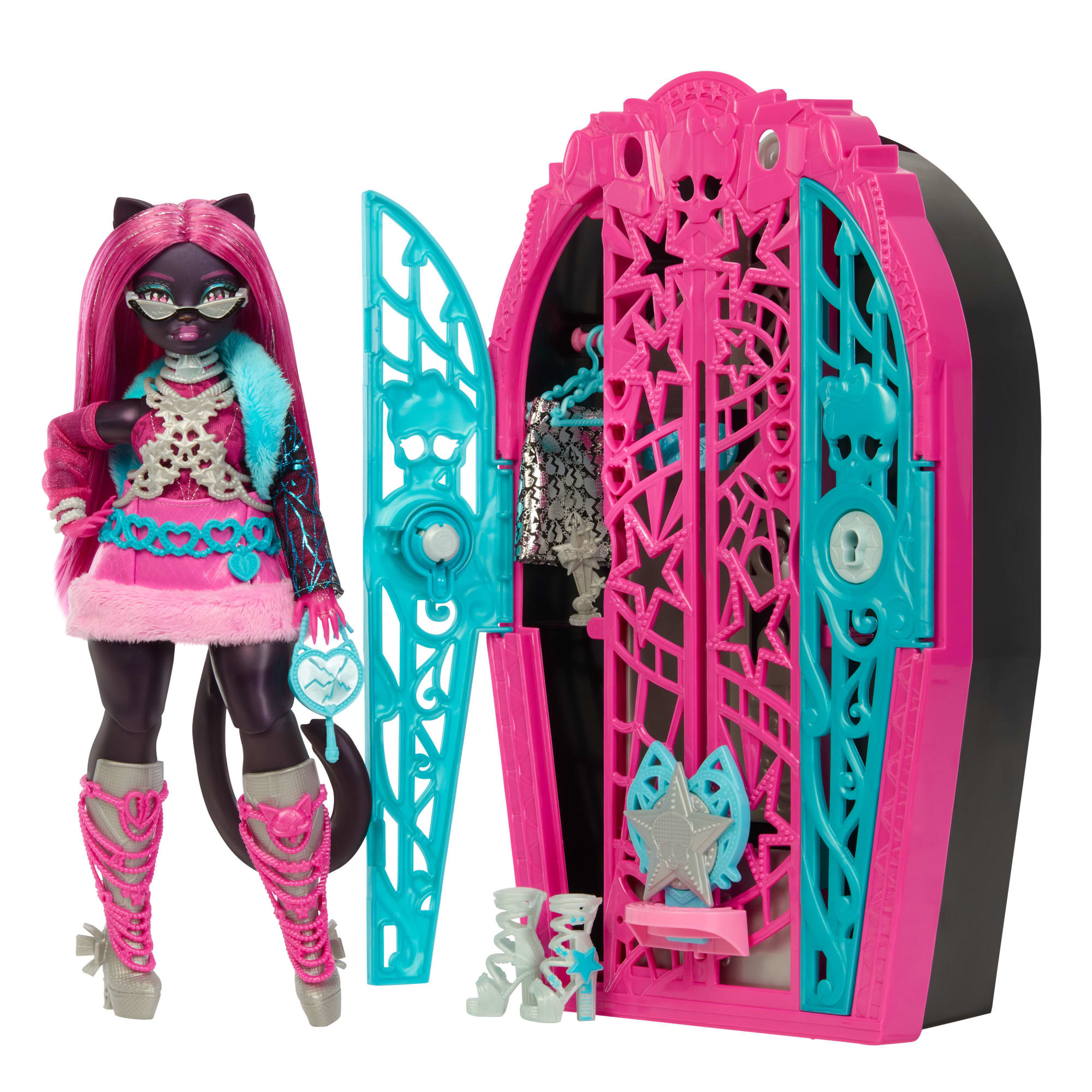 fisher price Monster High-Monstrueux Secrets Catty Noir-Coffret