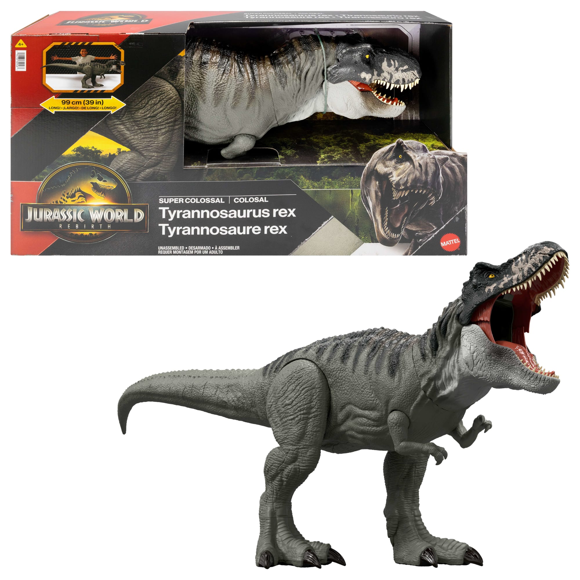 fisher price Jurassic World Dinossauro de Brinquedo Rebirth Super Colossal T. Rex