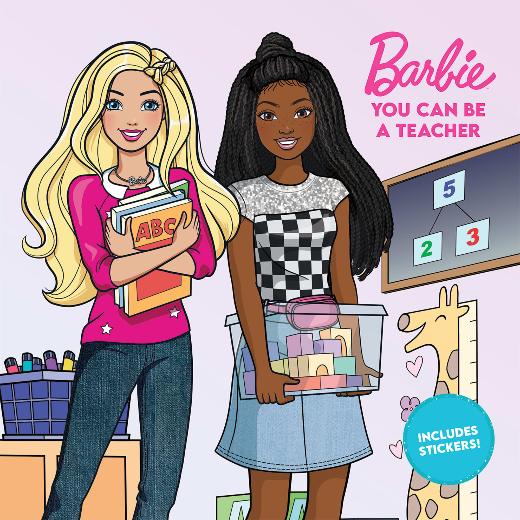 fisher price Barbie: You Can Be A Teacher, Paperback Book For Kids, Includes 2 Sticker Sheets