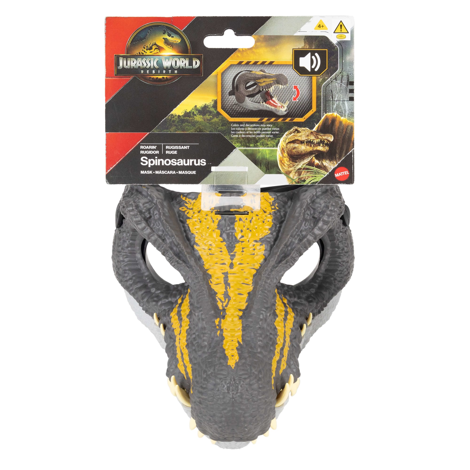 fisher price Jurassic World Rebirth Spinosaurus Dinosaur Mask, Role-Play Head Wear, Movie-Inspired Costume Gear
