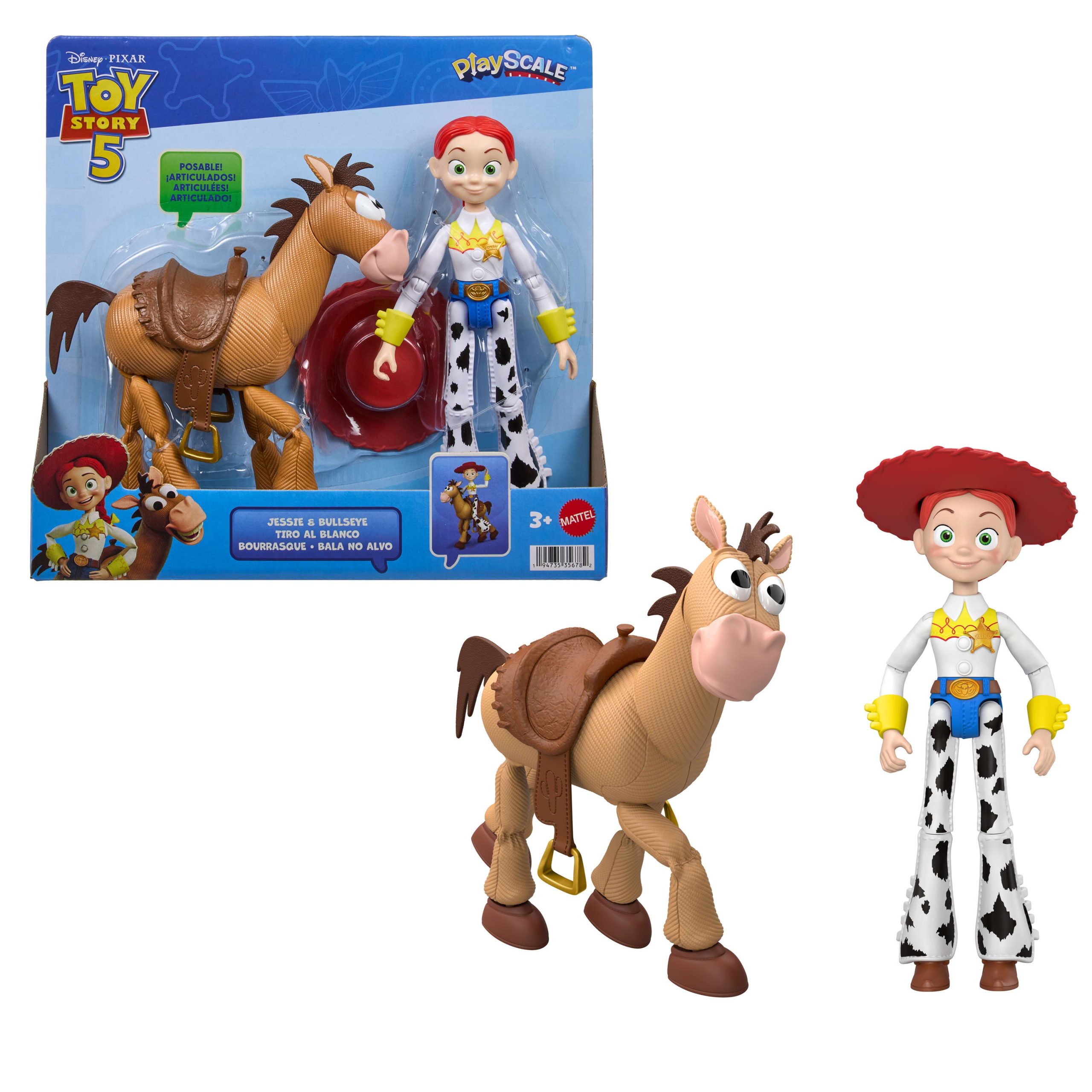fisher price Pixar Toy Story 5 Pacote de Jessie e Bala No Alvo de 7 pulgadas