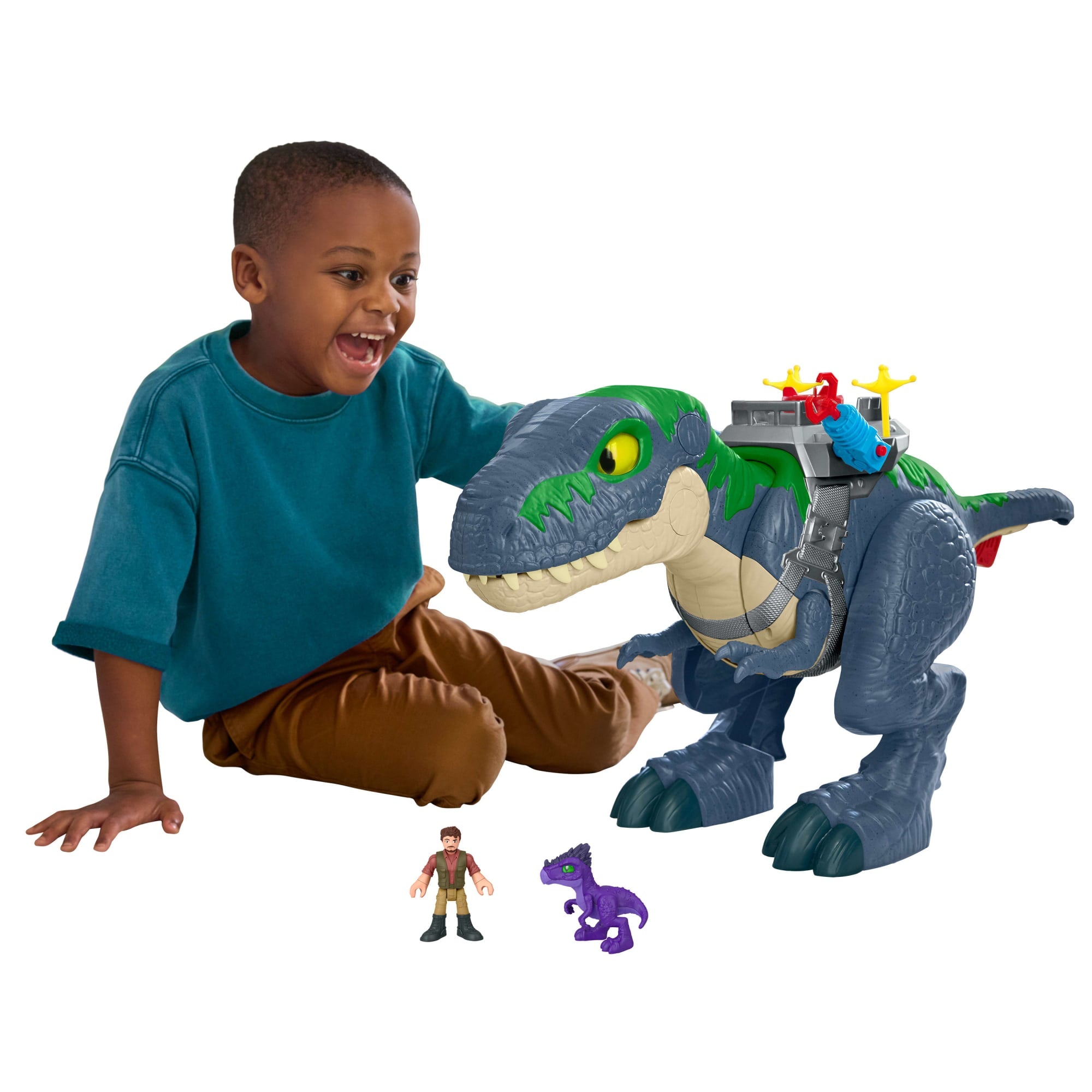 fisher price Fisher-Price Imaginext Jurassic World Rebirth Ultimate Action Chomp T. Rex Dino Toy & Action Figures
