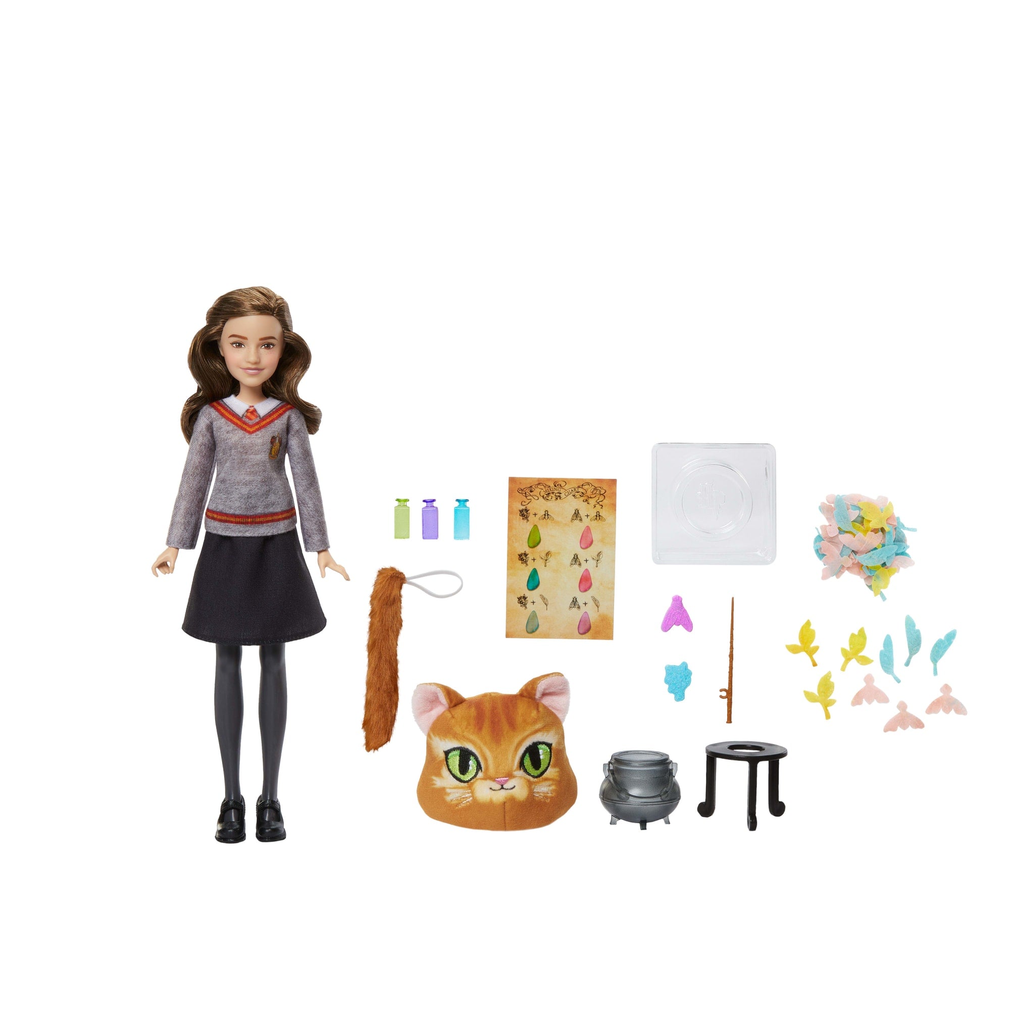 fisher price Polyjuice Potions Hermione Granger Doll & Playset, Movie-inspired Outfit, 13 Accessories & Fizz