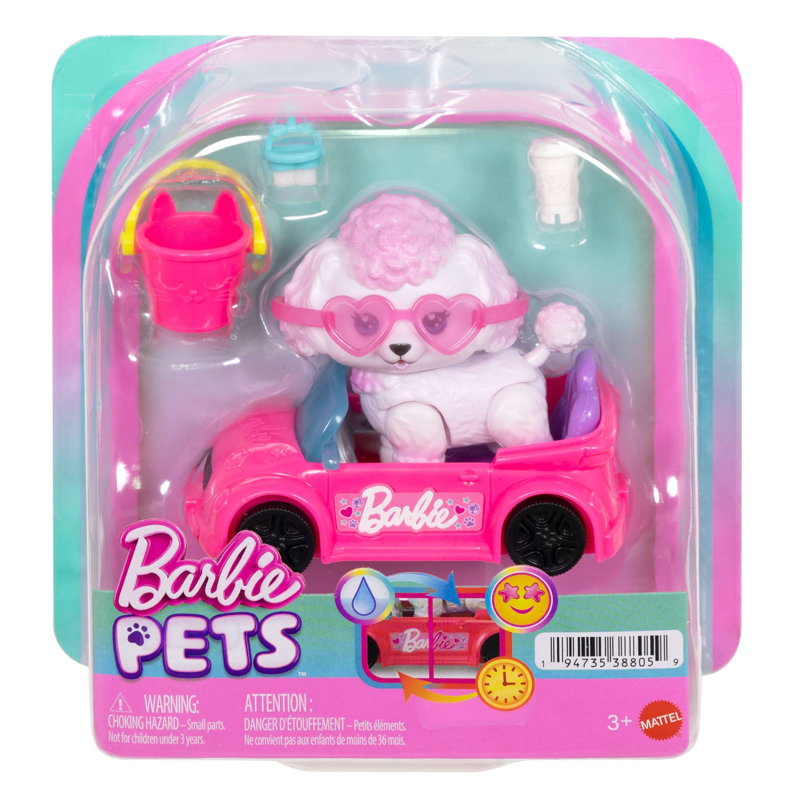 fisher price Barbie Dream Squad Pet Poodle And Convertible With Color-Changing Accessories