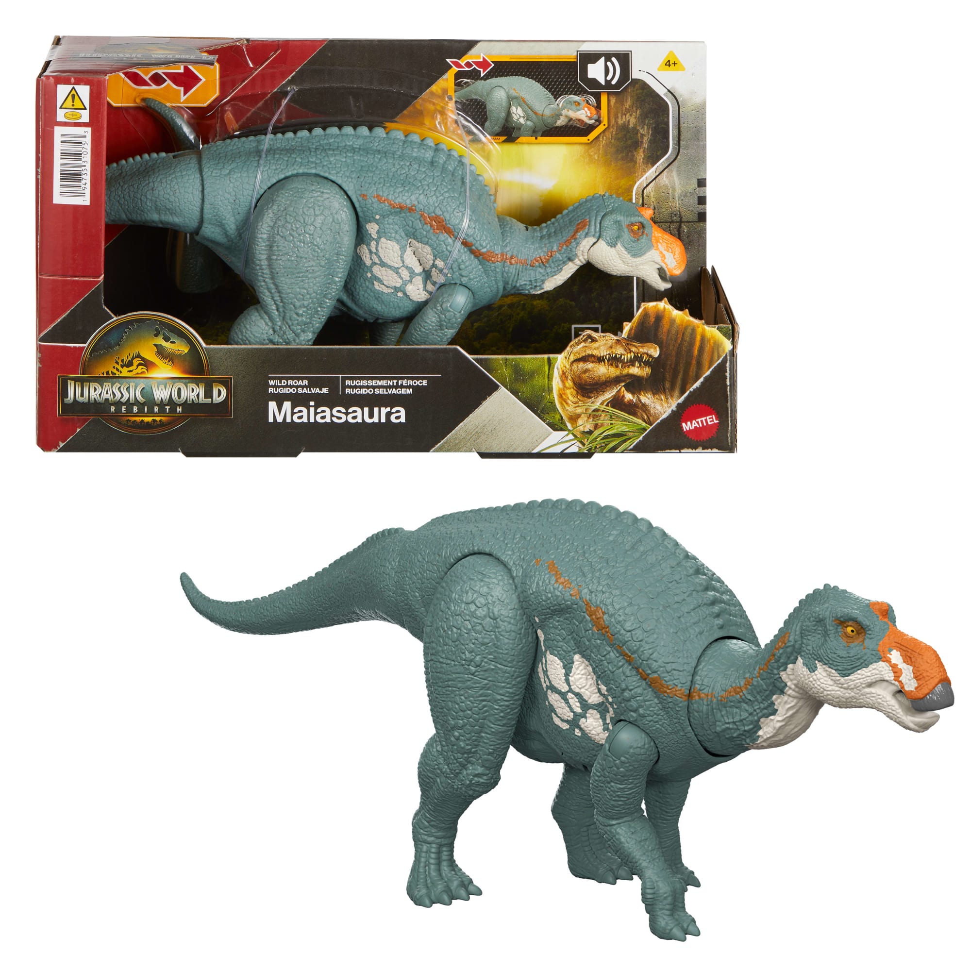fisher price Jurassic World Dinosaurio de Juguete Rebirth Rugido Salvaje Maiasaura