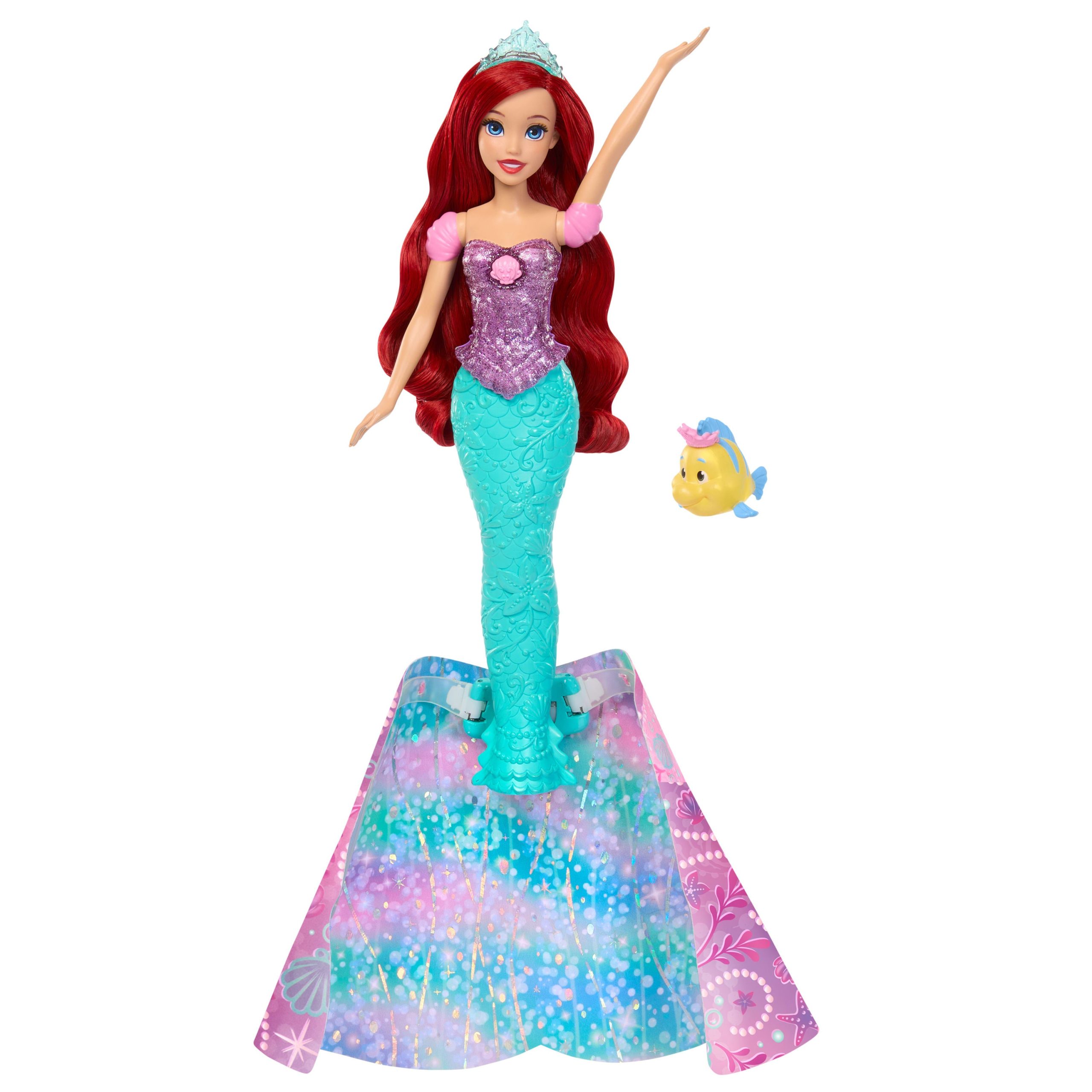 fisher price Disney Princess Ariel Human To Mermaid Transforming Fashion Doll With Flounder & 2 Accessories
