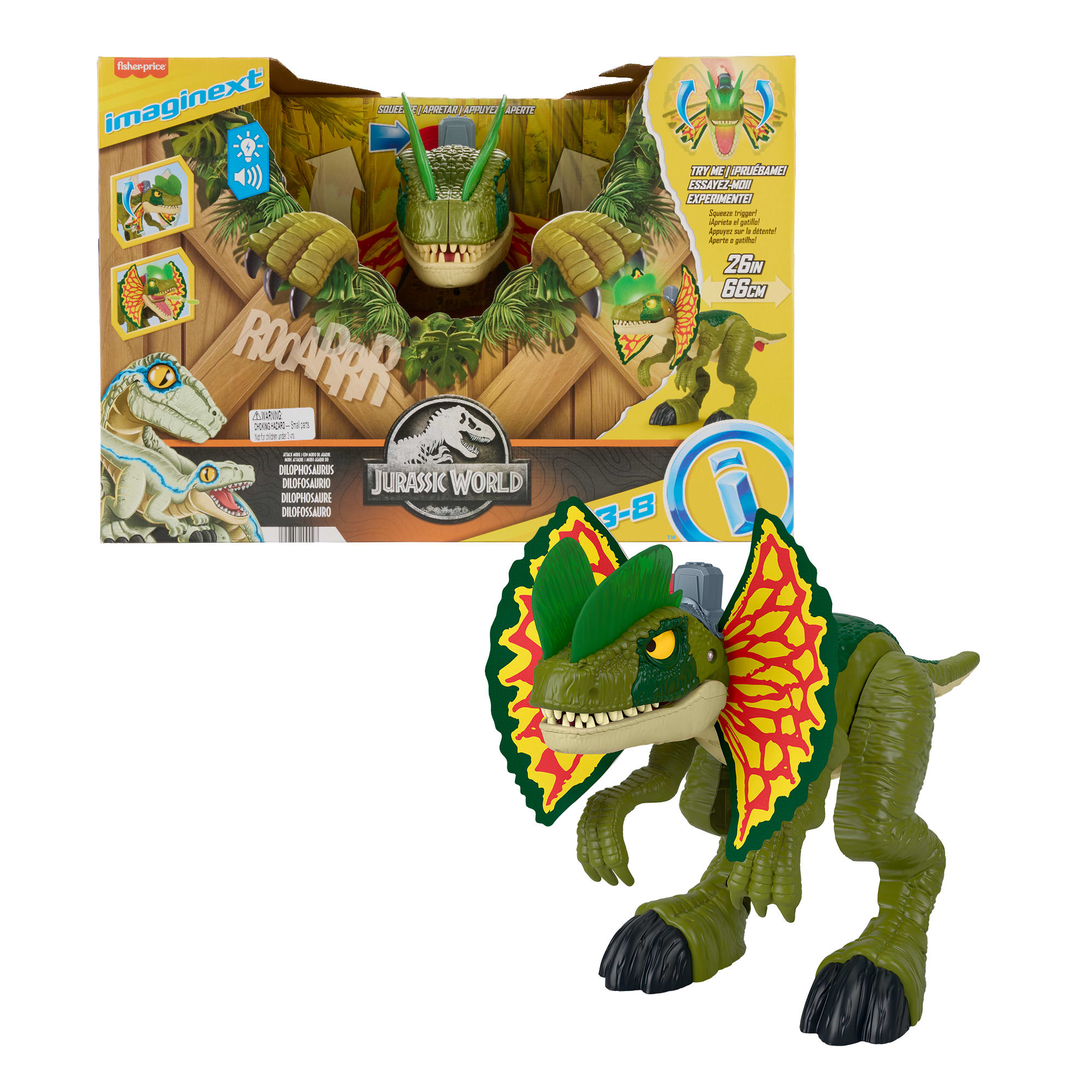 fisher price Imaginext Jurassic World Dinossauro de Brinquedo Dilophosaurus
