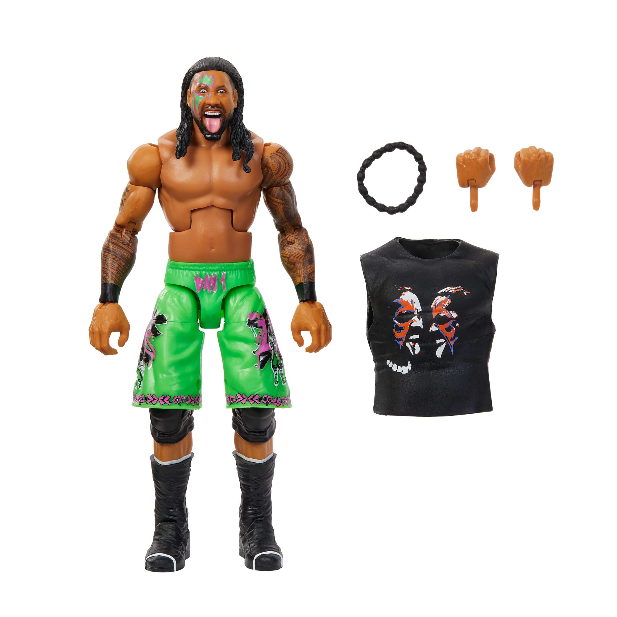 fisher price WWE Figura de Acci??n Elite Jimmy Uso verde