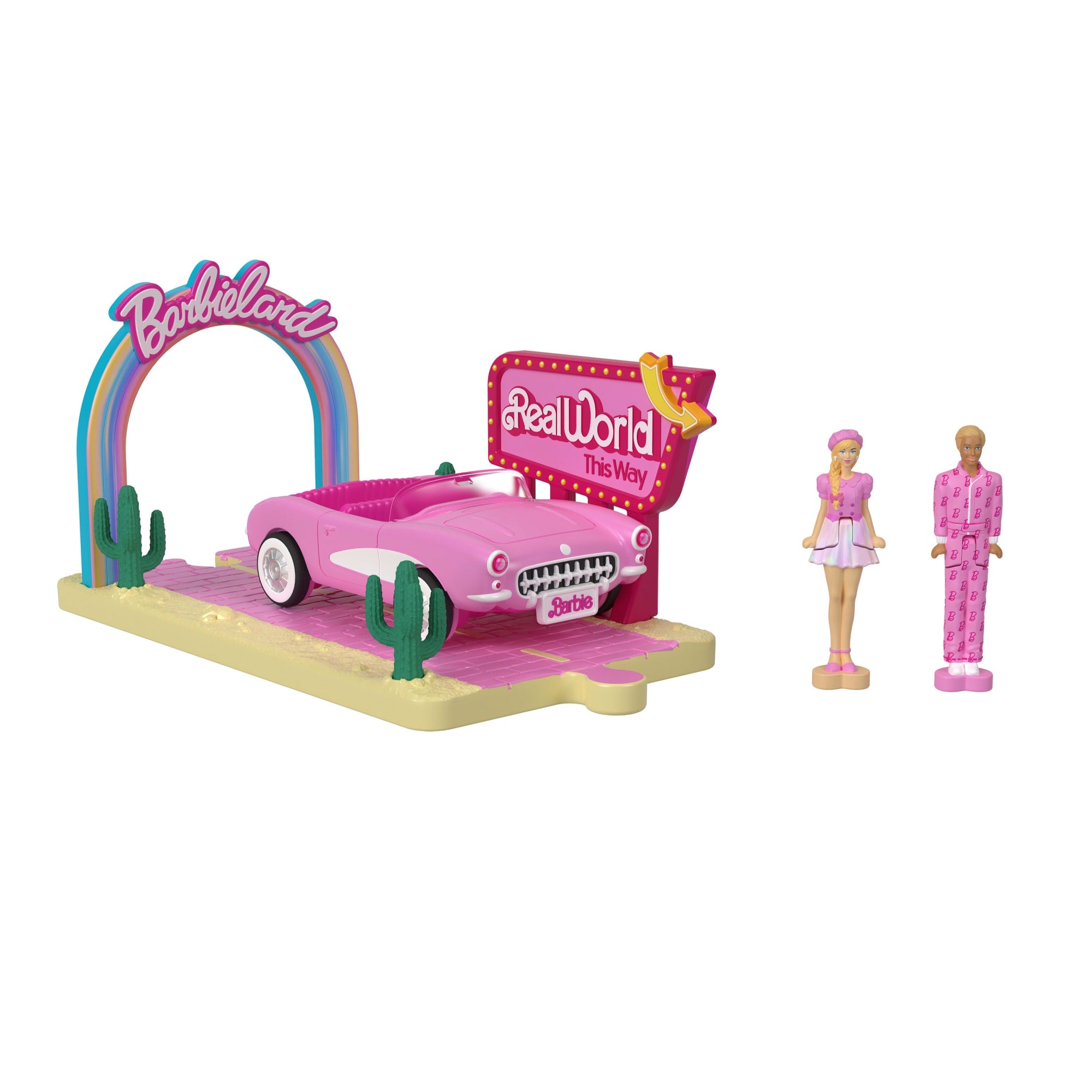fisher price Barbie Mini BarbieLand Veh??culo para Mu?ecas La Pel??cula Barbie y Ken "Mundo Real"