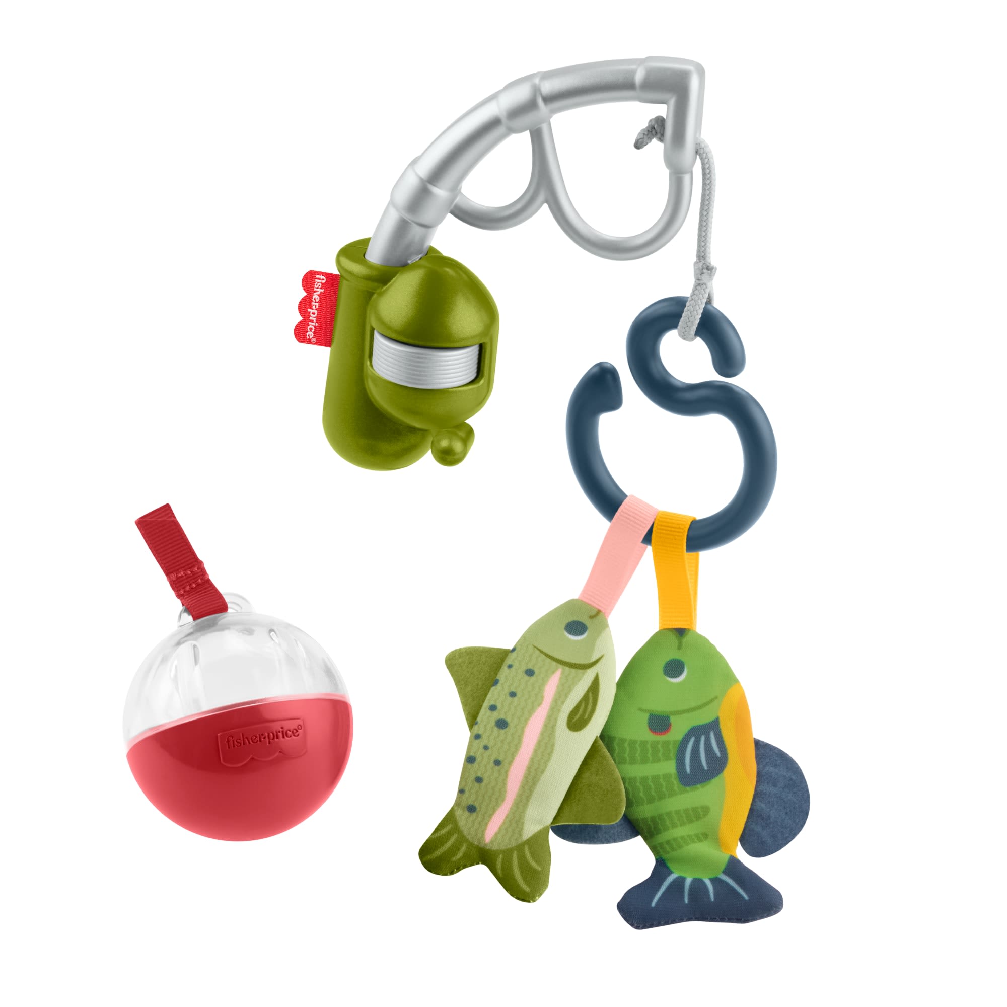 fisher price Fisher-Price Mini Me Moments Reel Fun Fishing Gift Set, 4 Baby Toys For Newborn Sensory Play