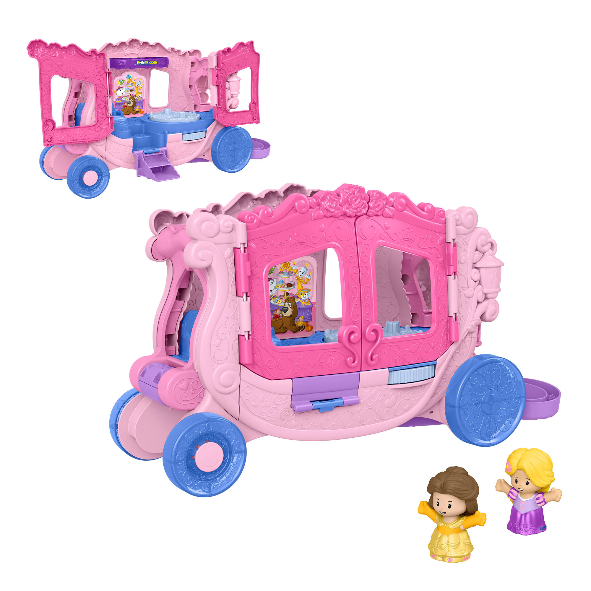 fisher price Fisher-Price Little People Disney Princess Pull-Along Musical Carriage Toddler Toy With 2 Figures