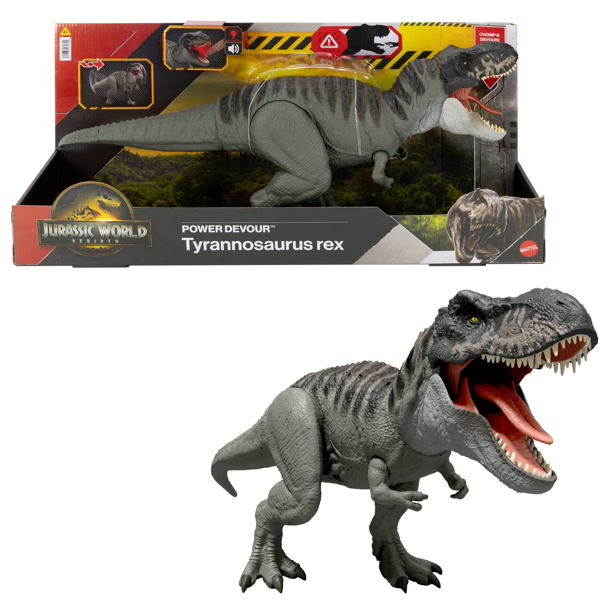 fisher price Jurassic World-Figurine Articul??e Tyrannosaure Furieux Pr??dateur