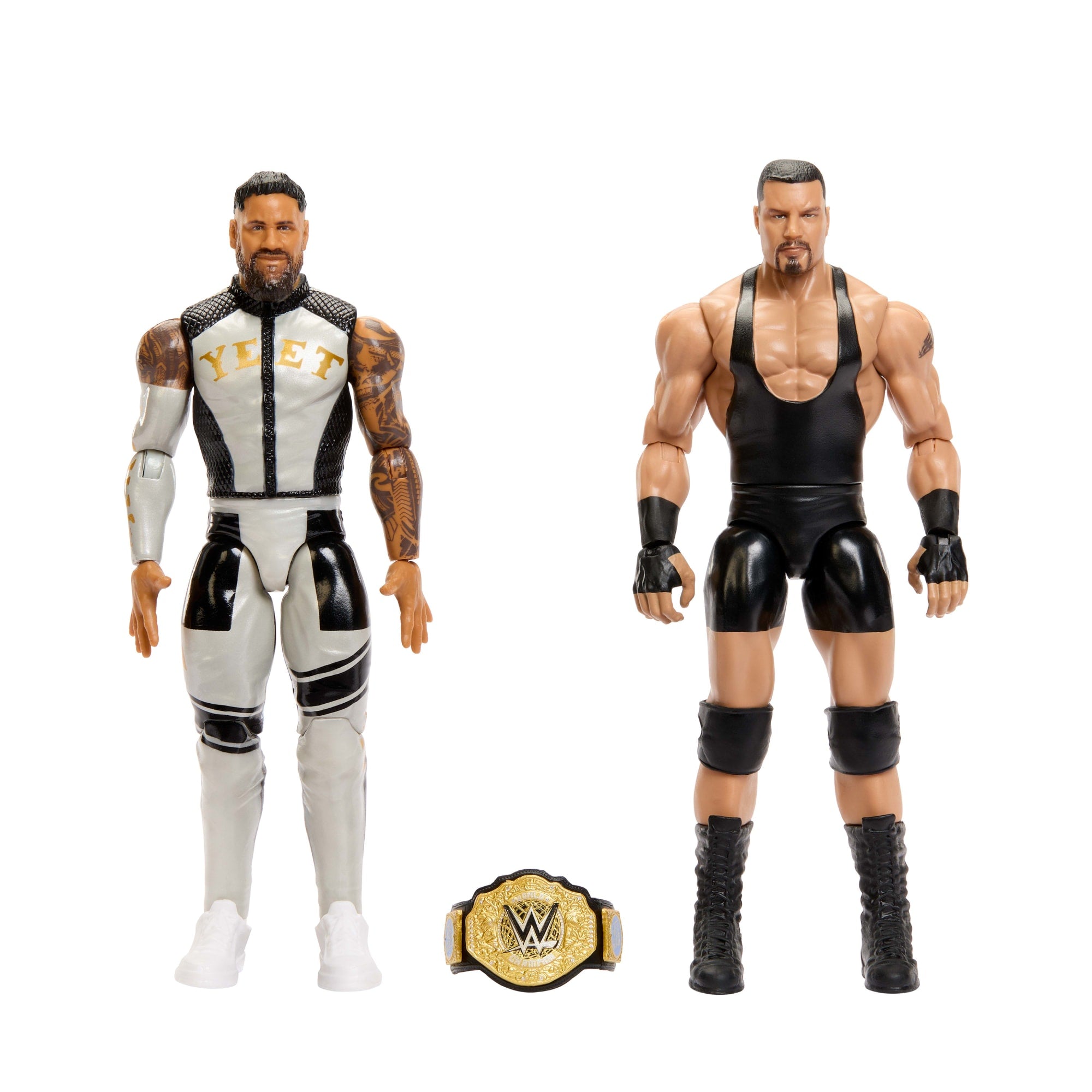 fisher price WWE Main Event Showdown Bron Breakker vs Jey Uso Action Figures Set, Series #25, 6-Inch Collectibles