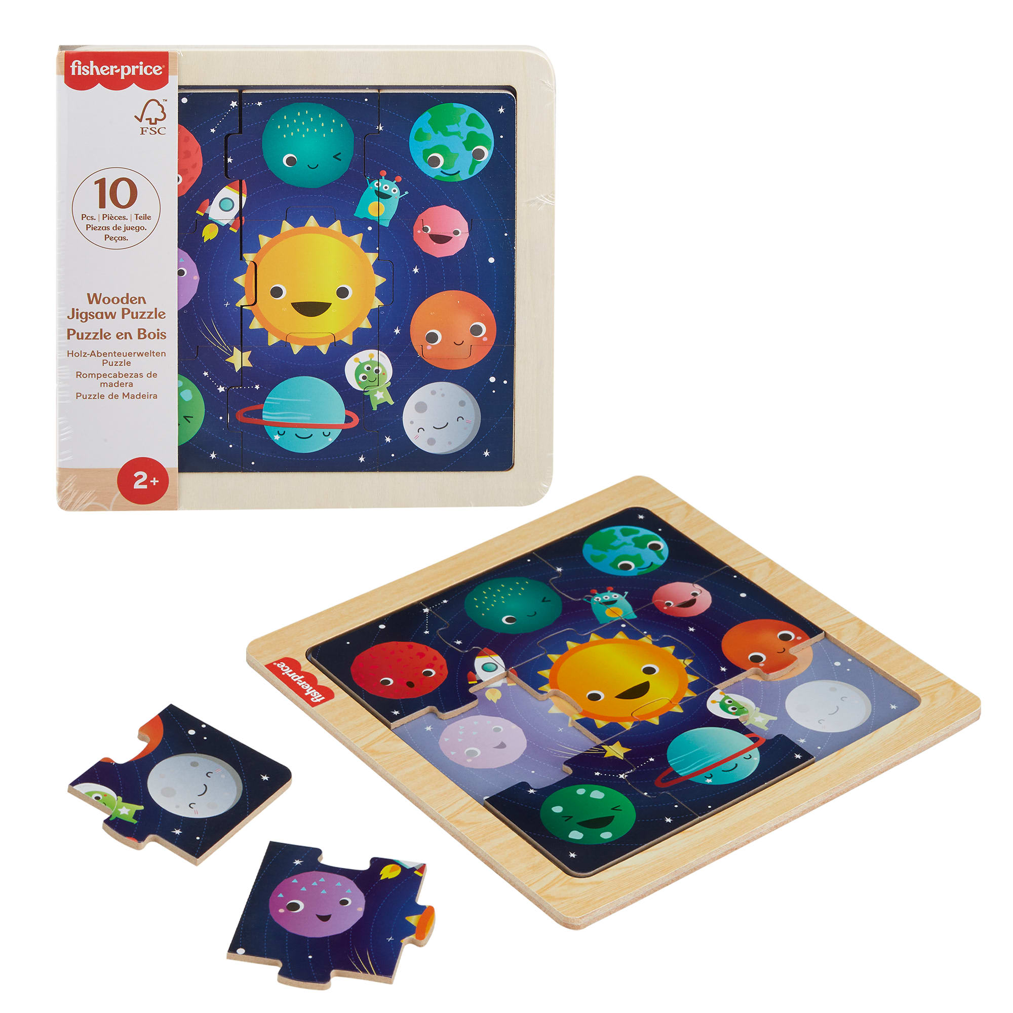fisher price Fisher-Price Wooden Jigsaw Puzzle Collection For Toddlers & Preschool Kids, Style May Vary