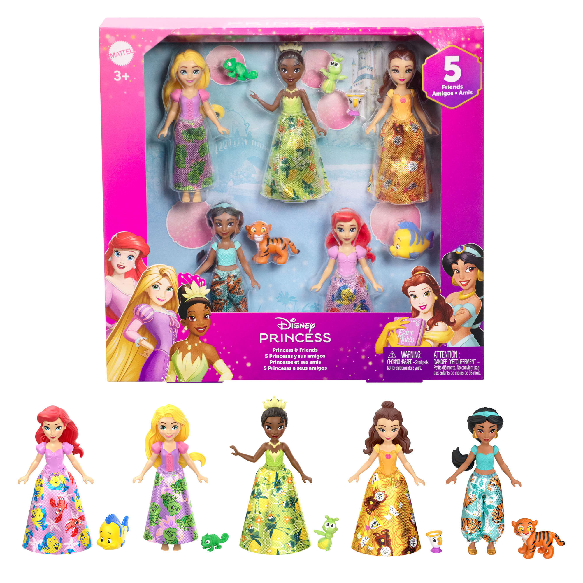 fisher price Princesses Disney  Coffret  5Poup??es et 5Fig.  Princesses et Amis