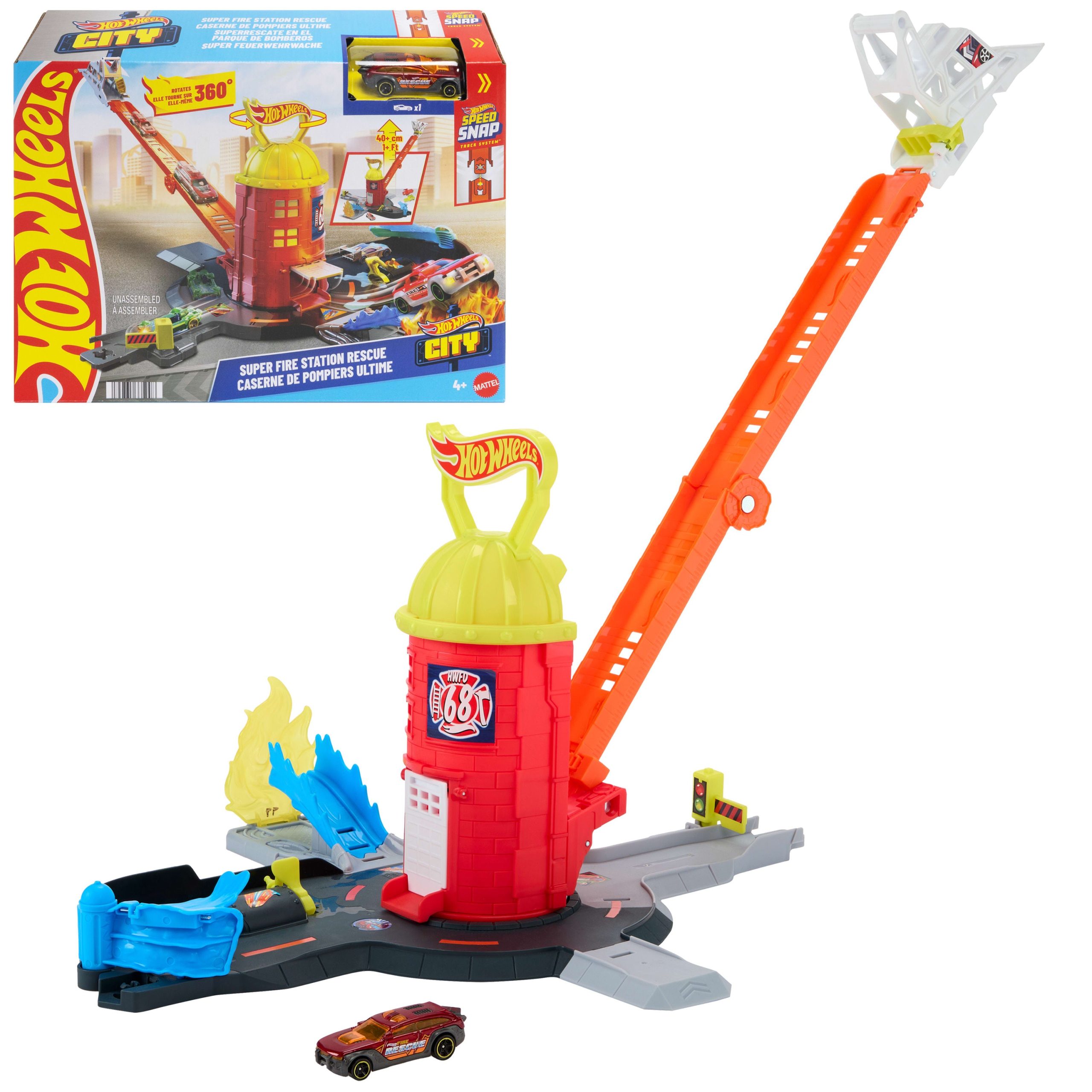 fisher price Hot Wheels City Pista de Juguete estaci??n de bomberos