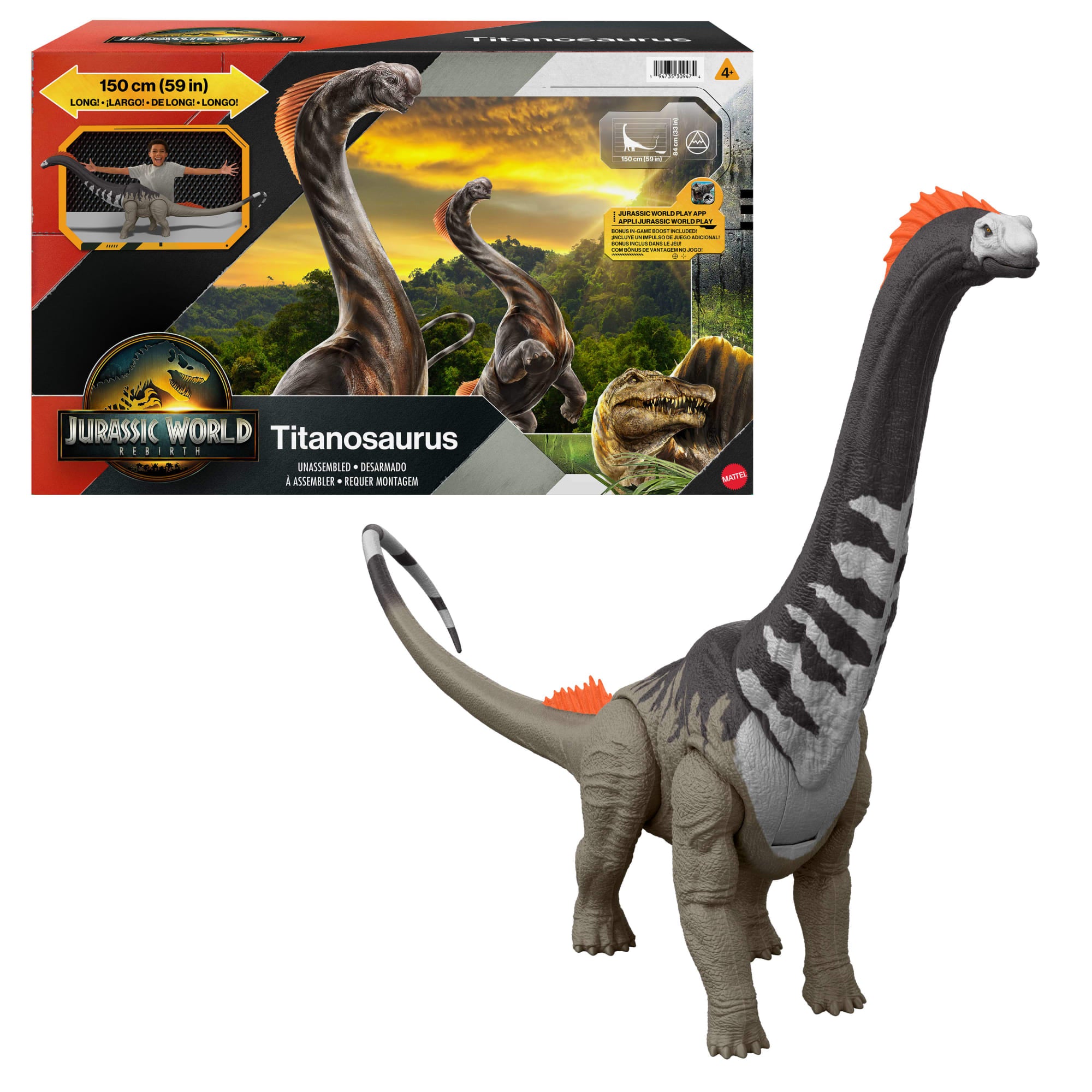 fisher price Jurassic World Dinosaurio de Juguete Rebirth Titanosaurus