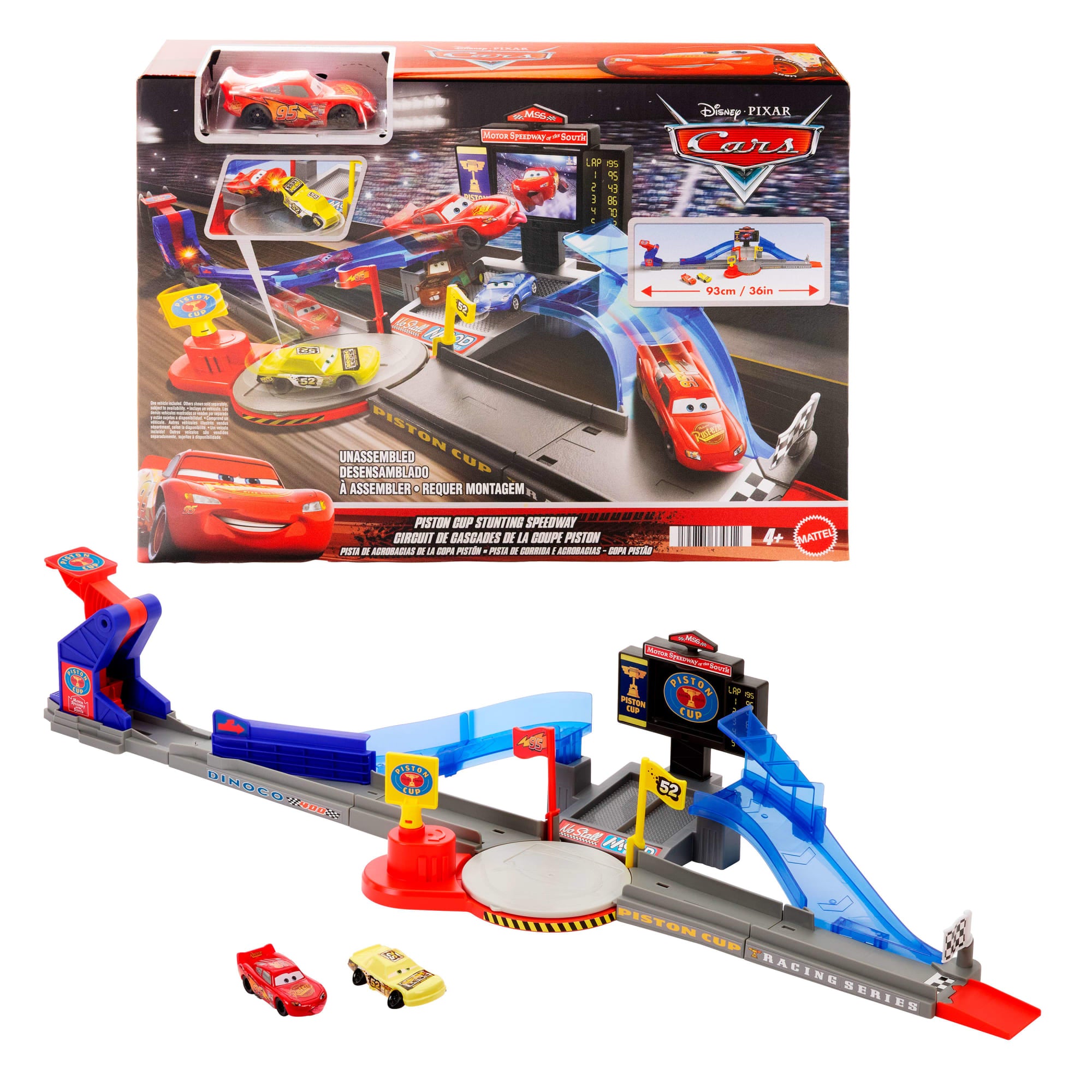 fisher price Disney And Pixar Cars Piston Cup Stunting Speedway Playset With Lightning Mcqueen Toy Car