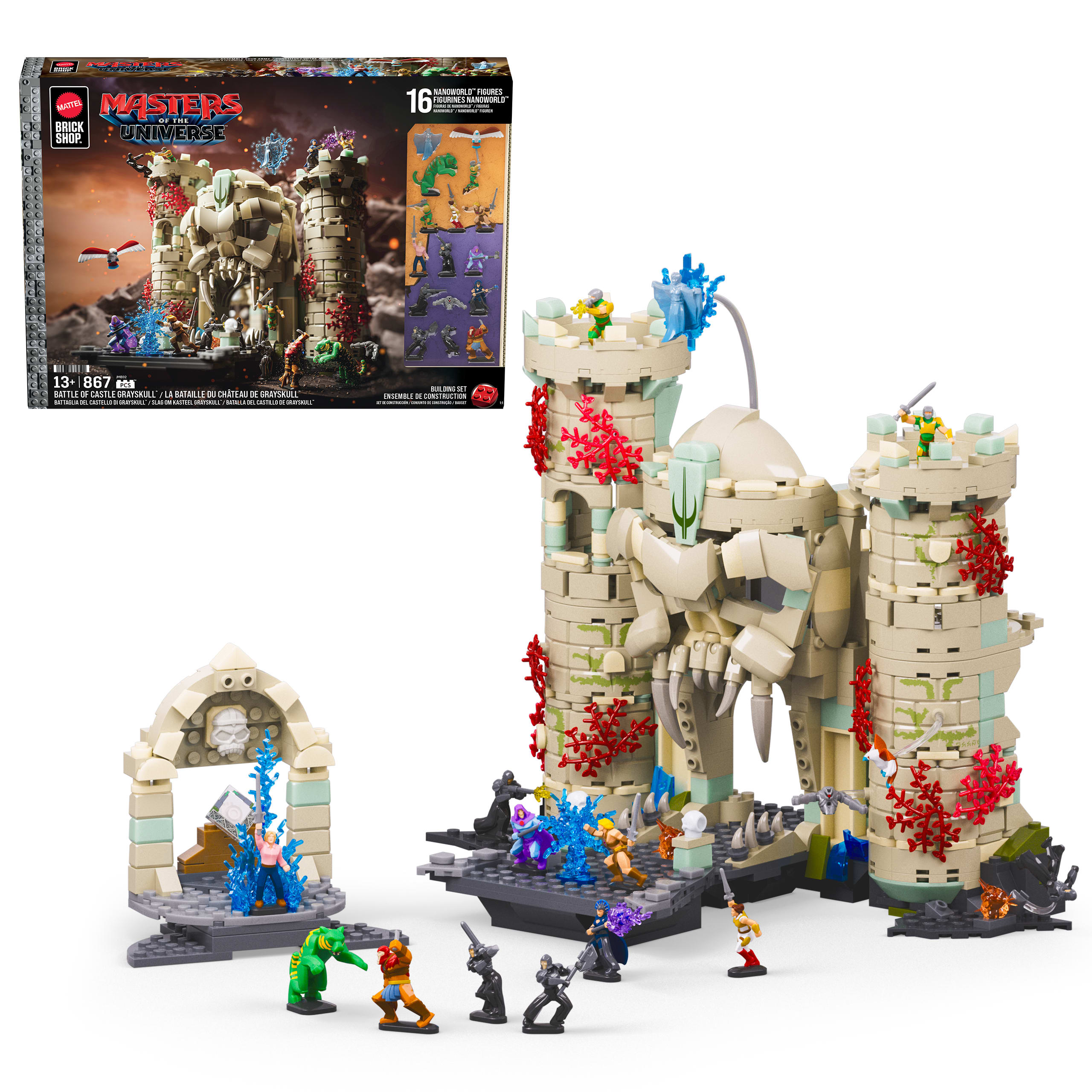fisher price Mattel Brick Shop MOTU Batalla del Castillo de Grayskull